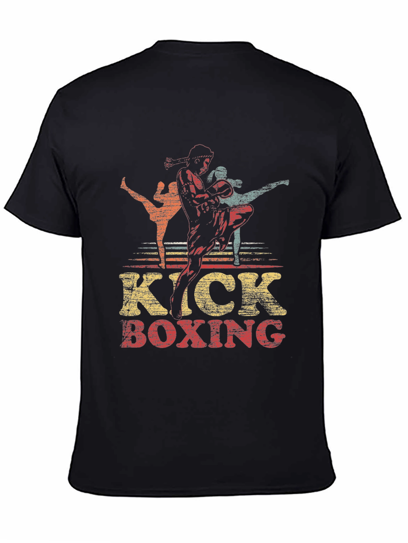 Kick Boxing Graphic Tee - Retro Martial Arts Shirt