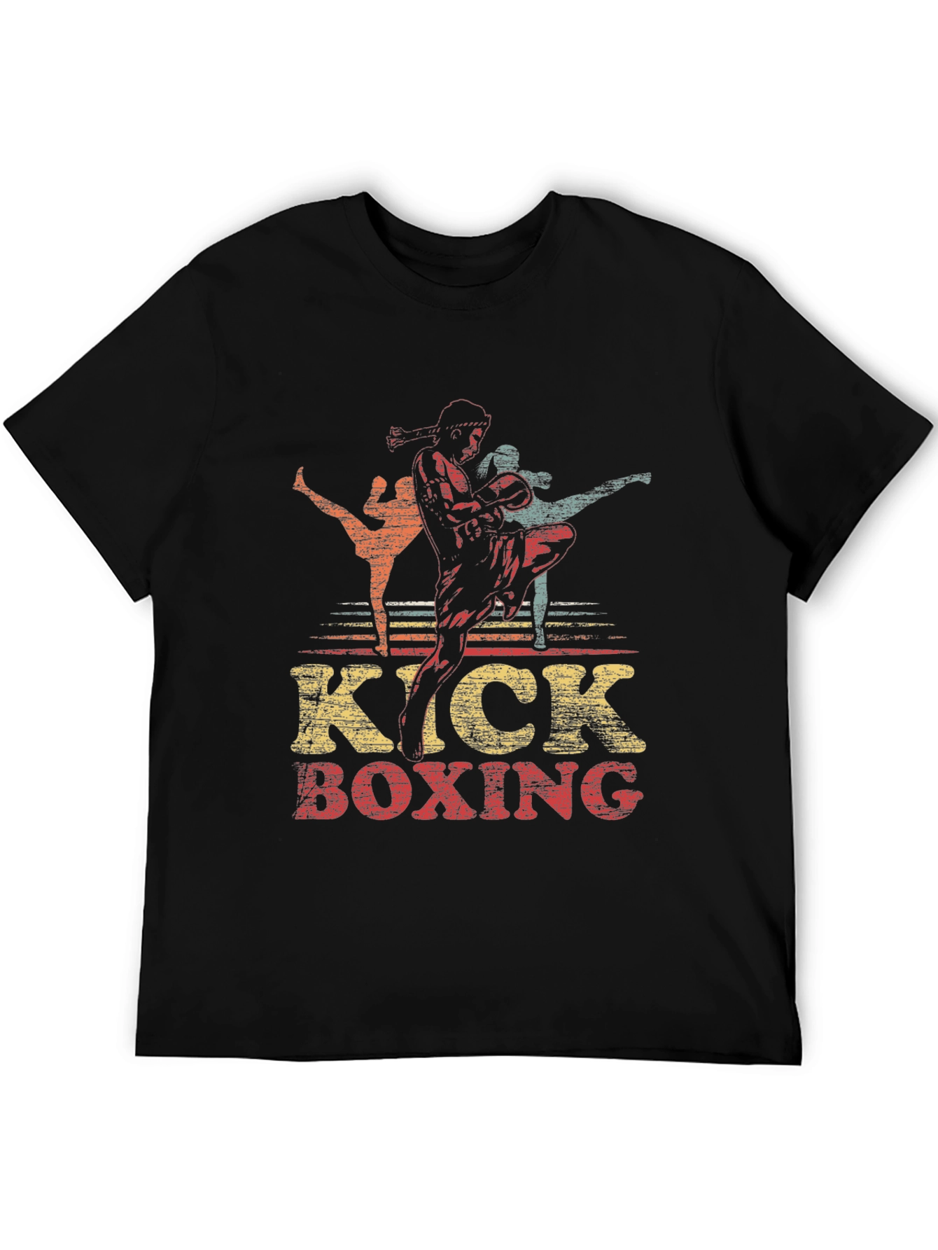 Kick Boxing Graphic Tee - Retro Martial Arts Shirt