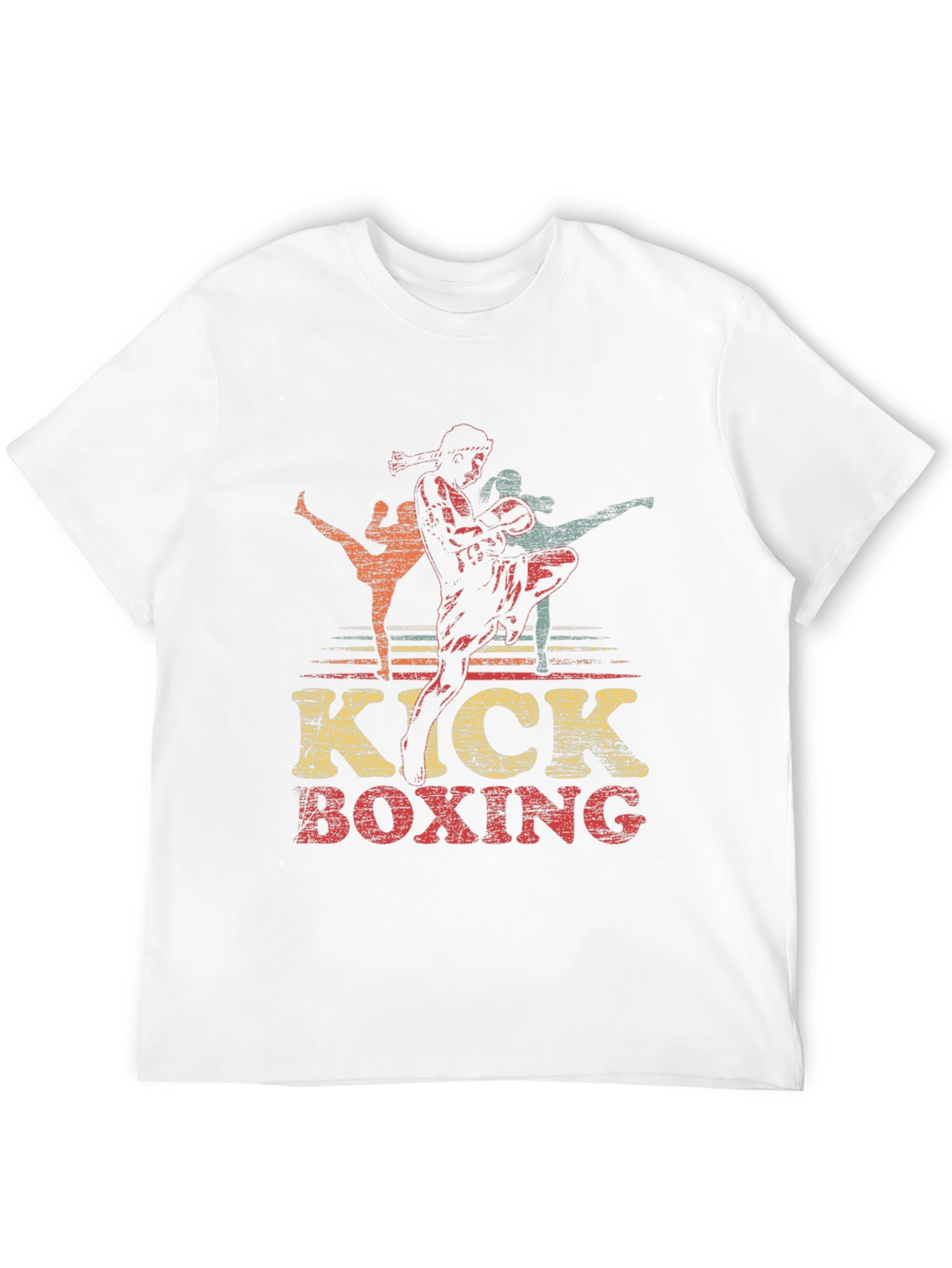 Kick Boxing Graphic Tee - Retro Martial Arts Shirt