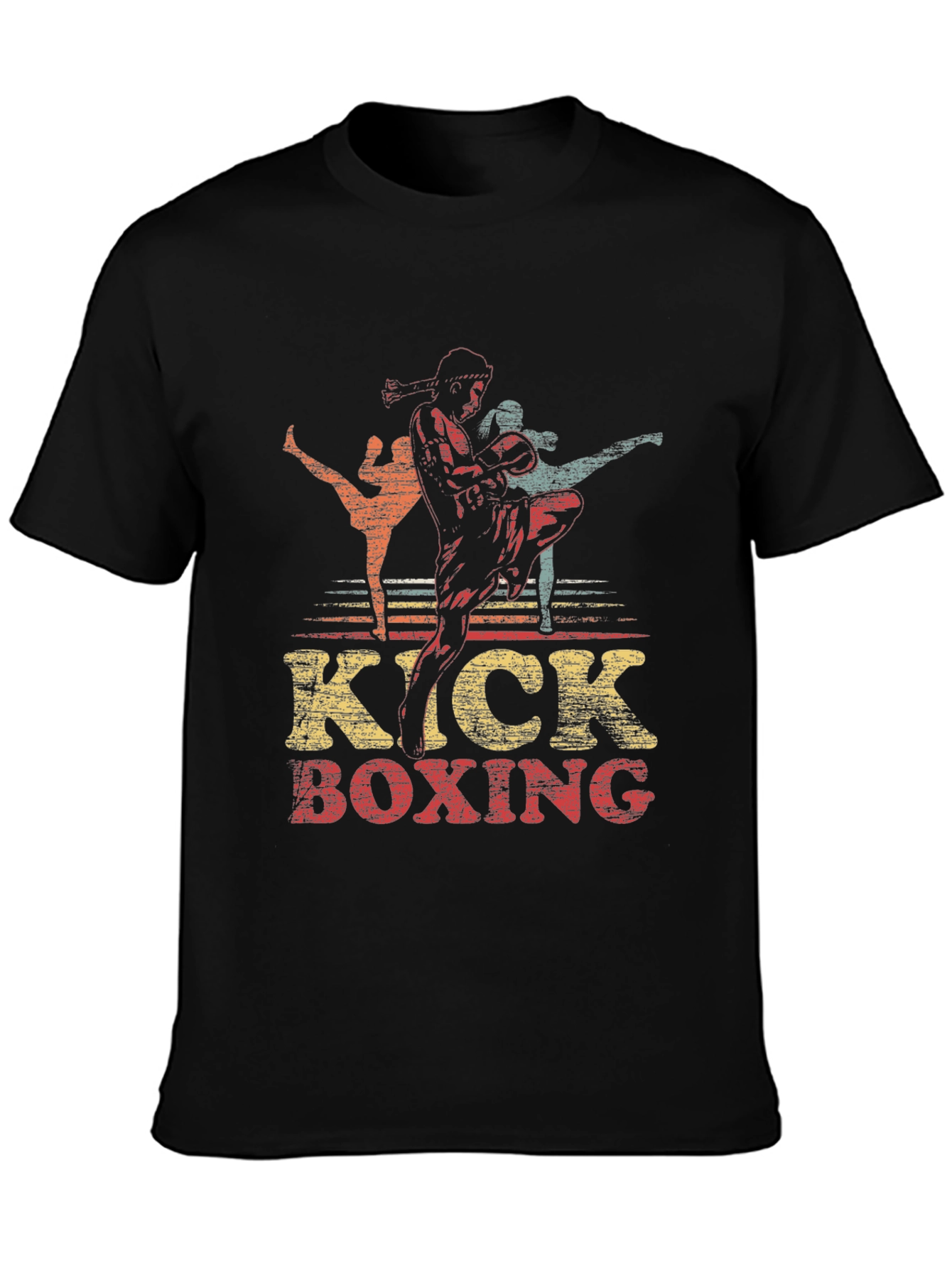 Kick Boxing Graphic Tee - Retro Martial Arts Shirt