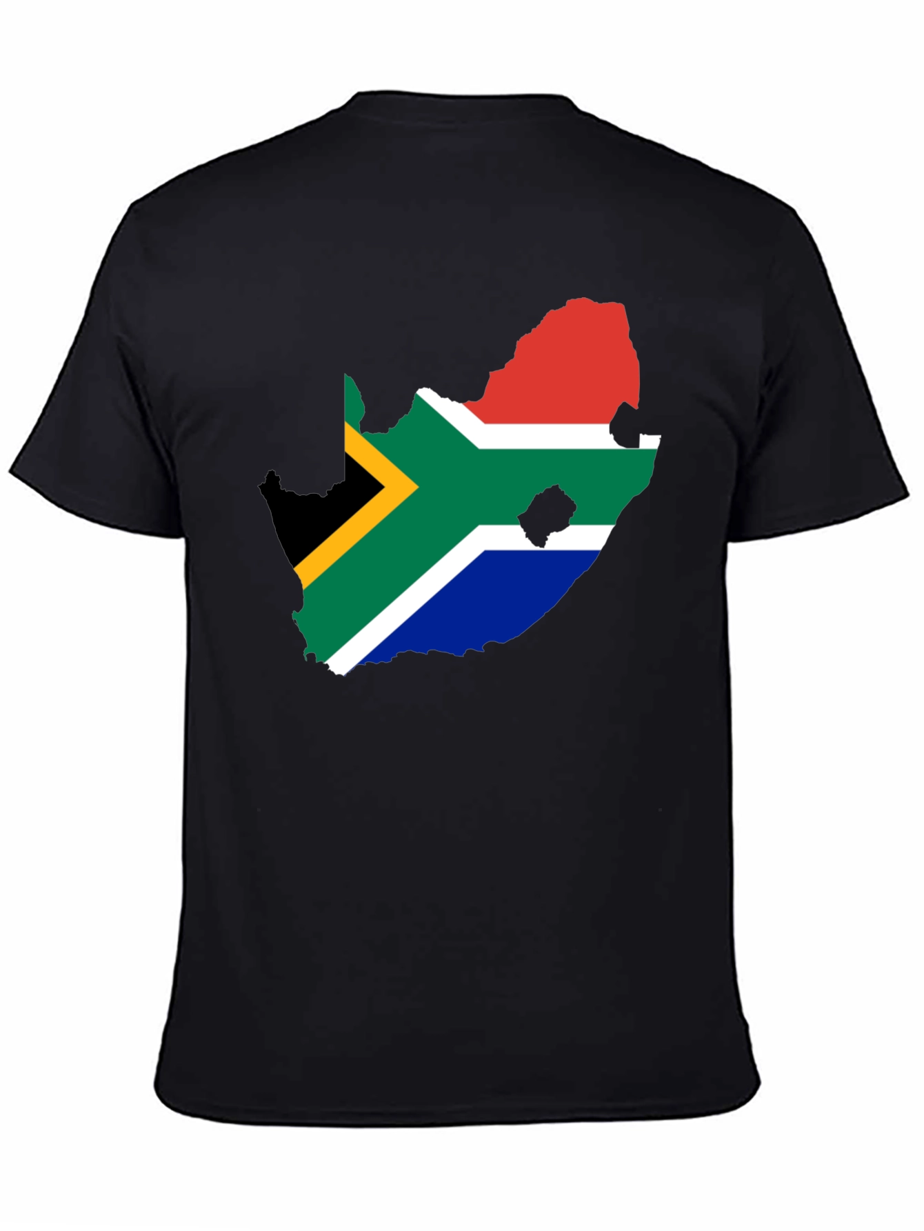 South Africa Flag Map T-Shirt - Black Graphic Tee