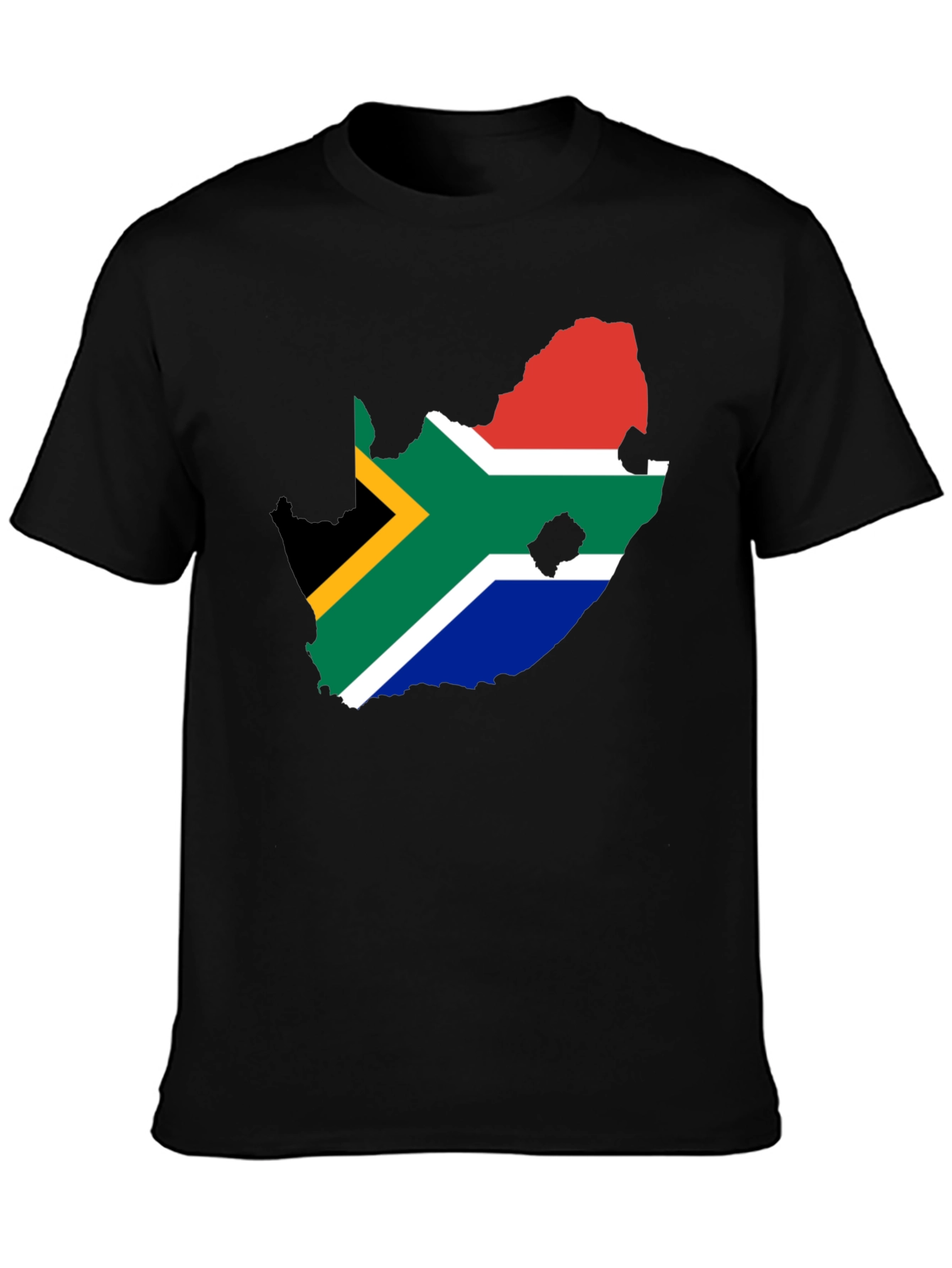 South Africa Flag Map T-Shirt - Black Graphic Tee