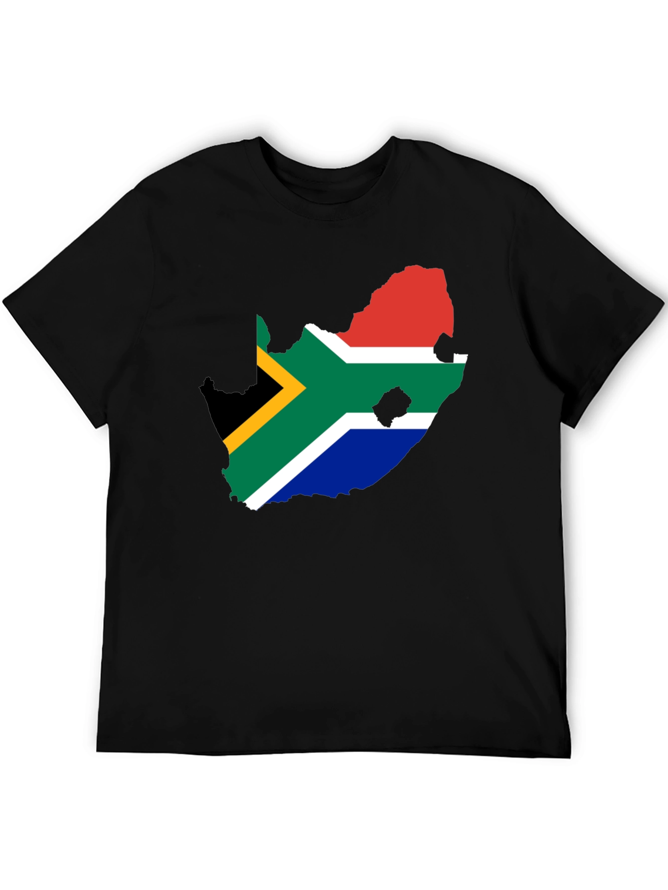 South Africa Flag Map T-Shirt - Black Graphic Tee