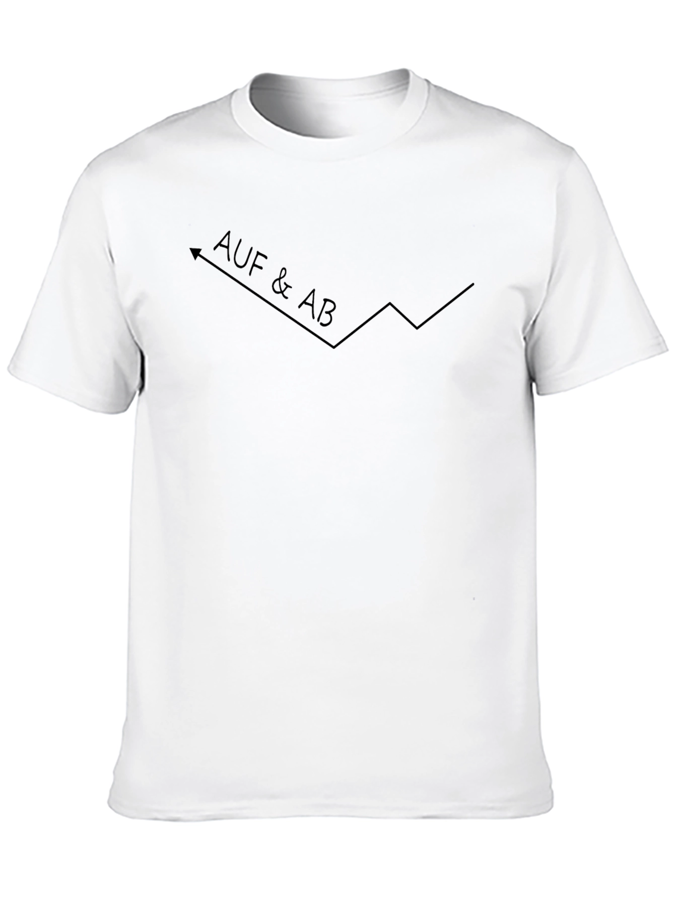 Auf & Ab Graphic Tee - Black Cotton T-Shirt
