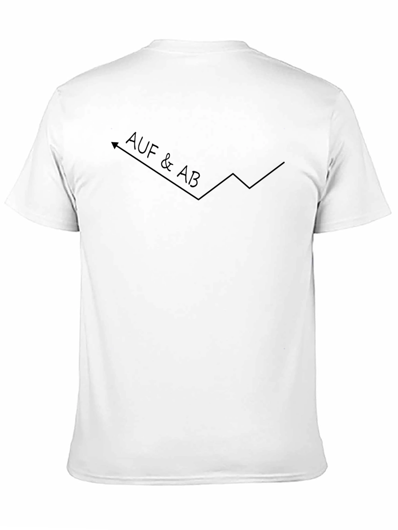 Auf & Ab Graphic Tee - Black Cotton T-Shirt
