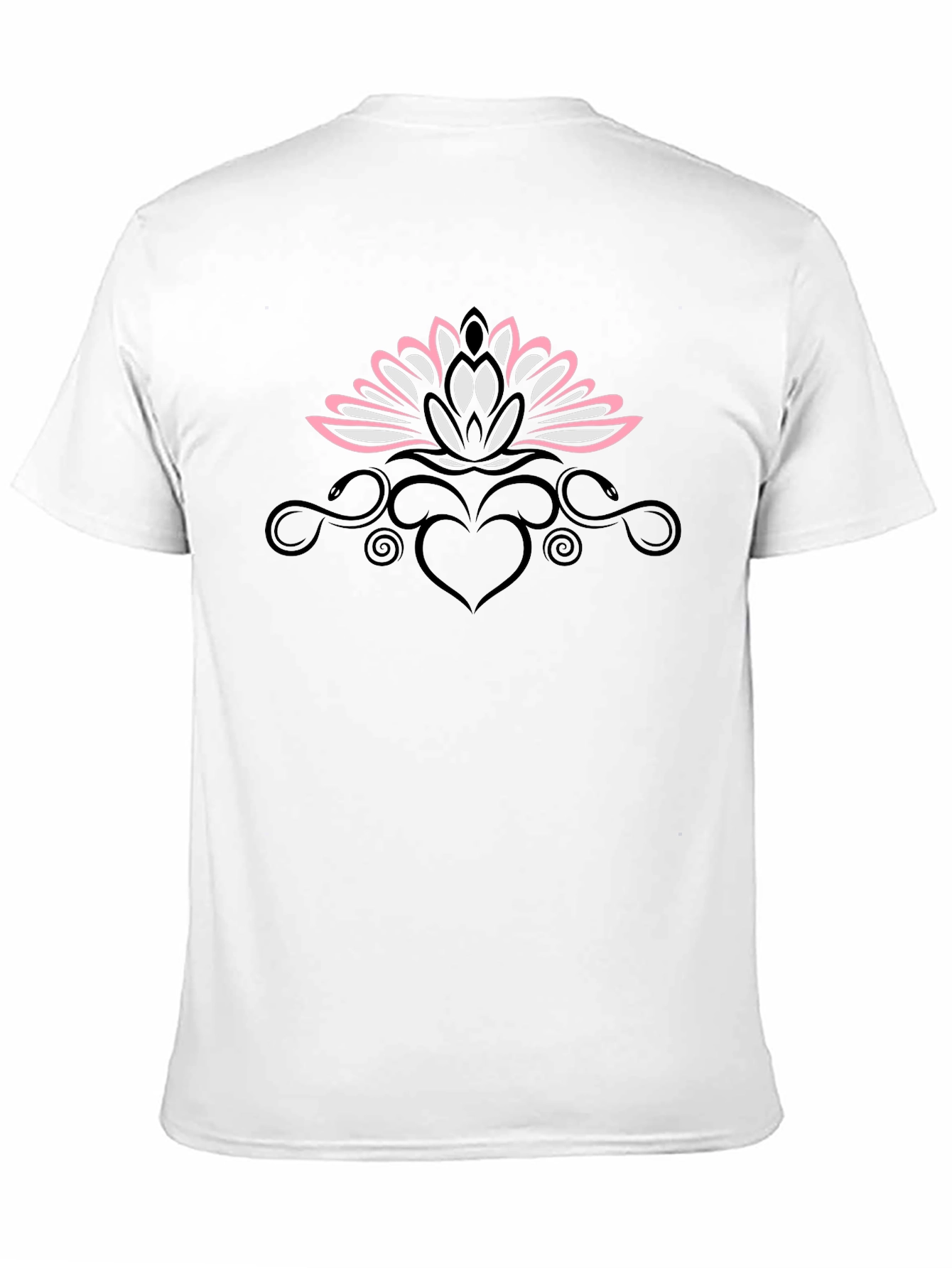 Lotus Heart Graphic Tee - Black