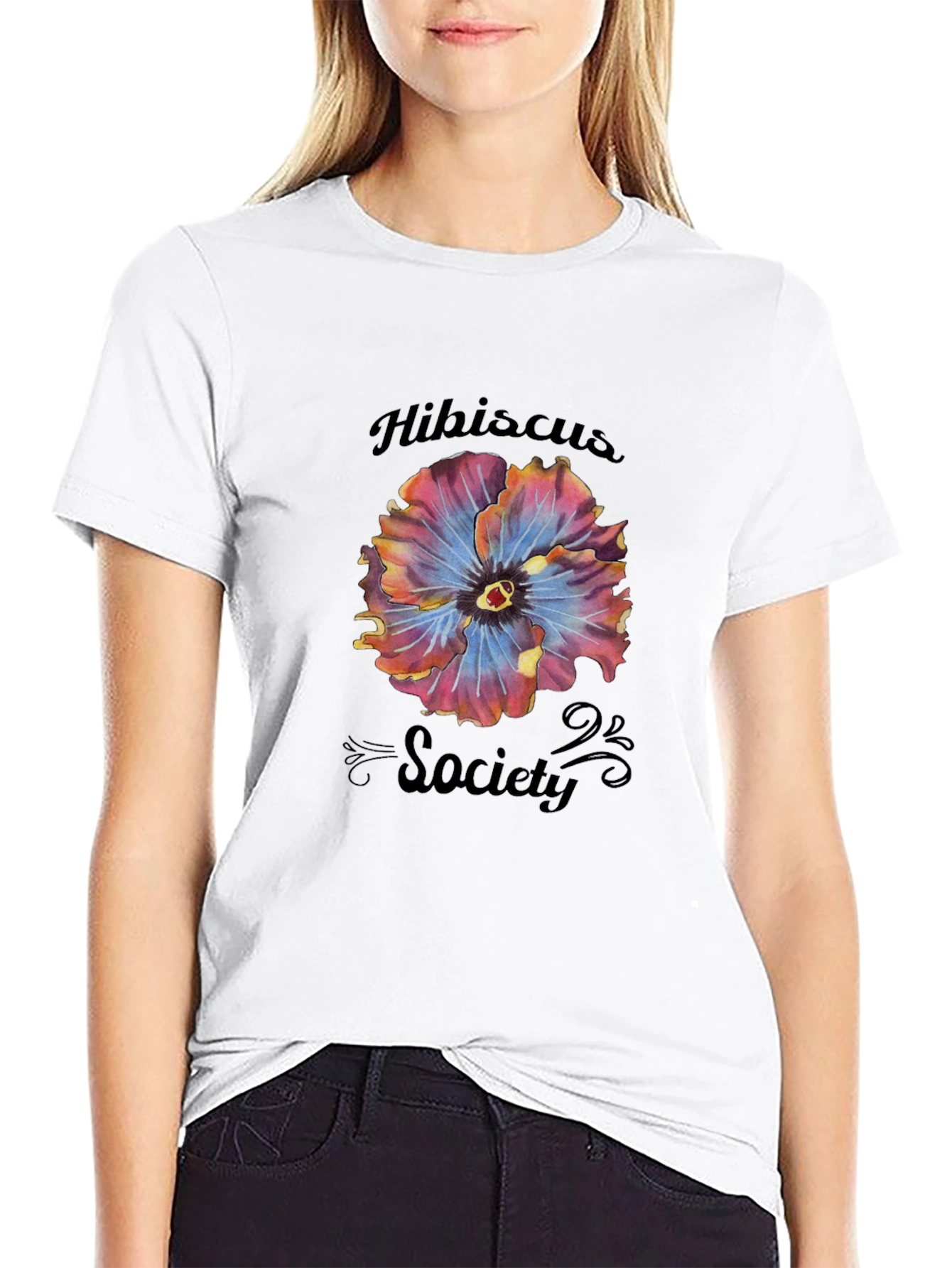 Hibiscus Society Black T-Shirt