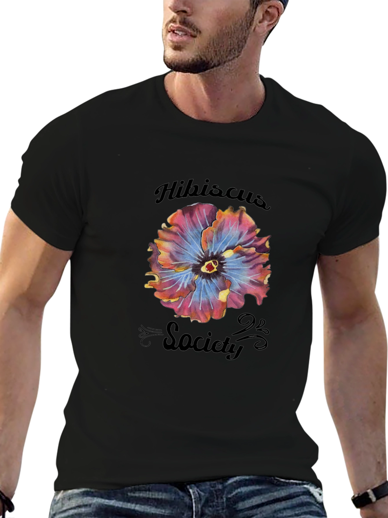 Hibiscus Society Black T-Shirt