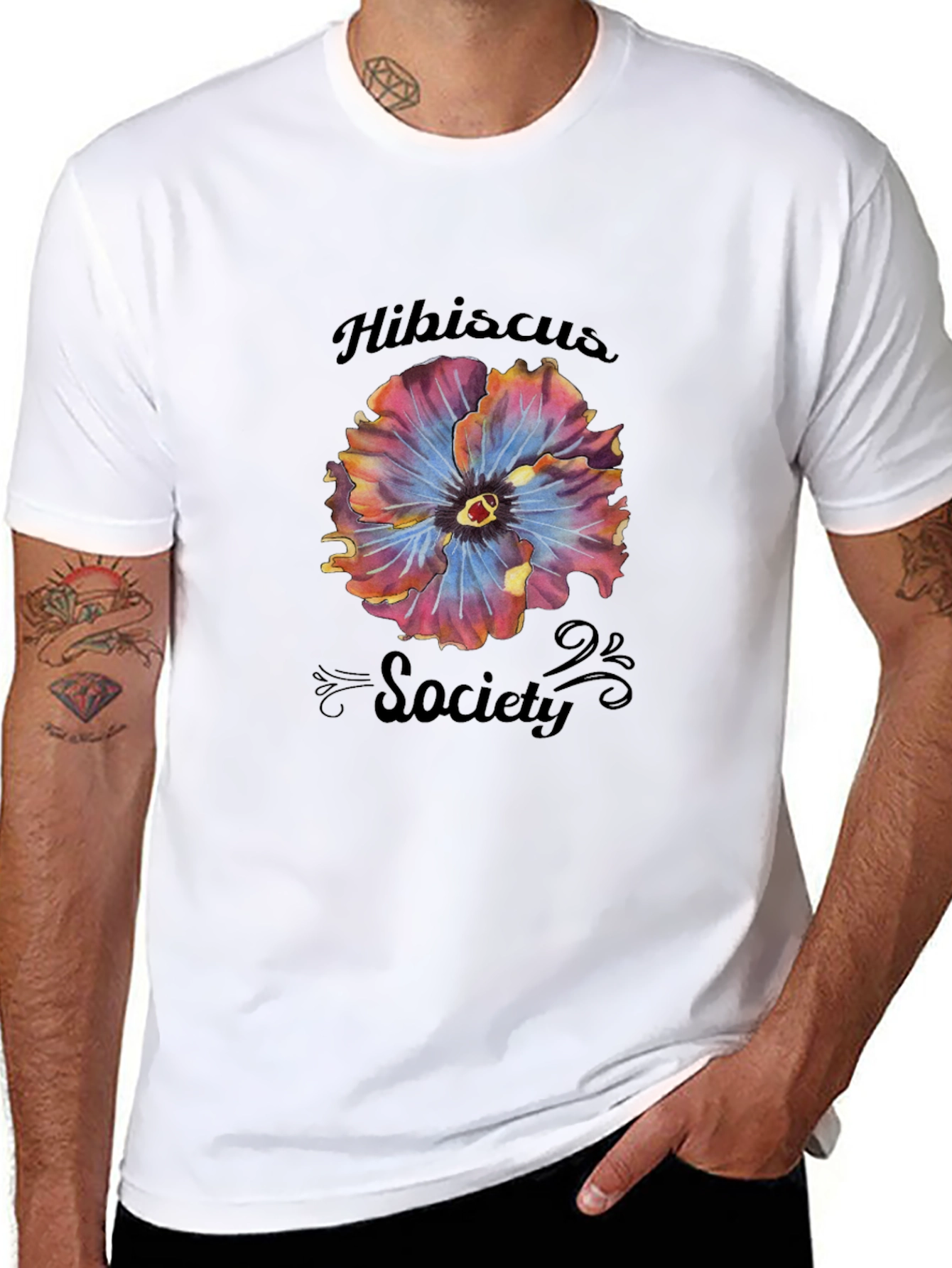 Hibiscus Society Black T-Shirt