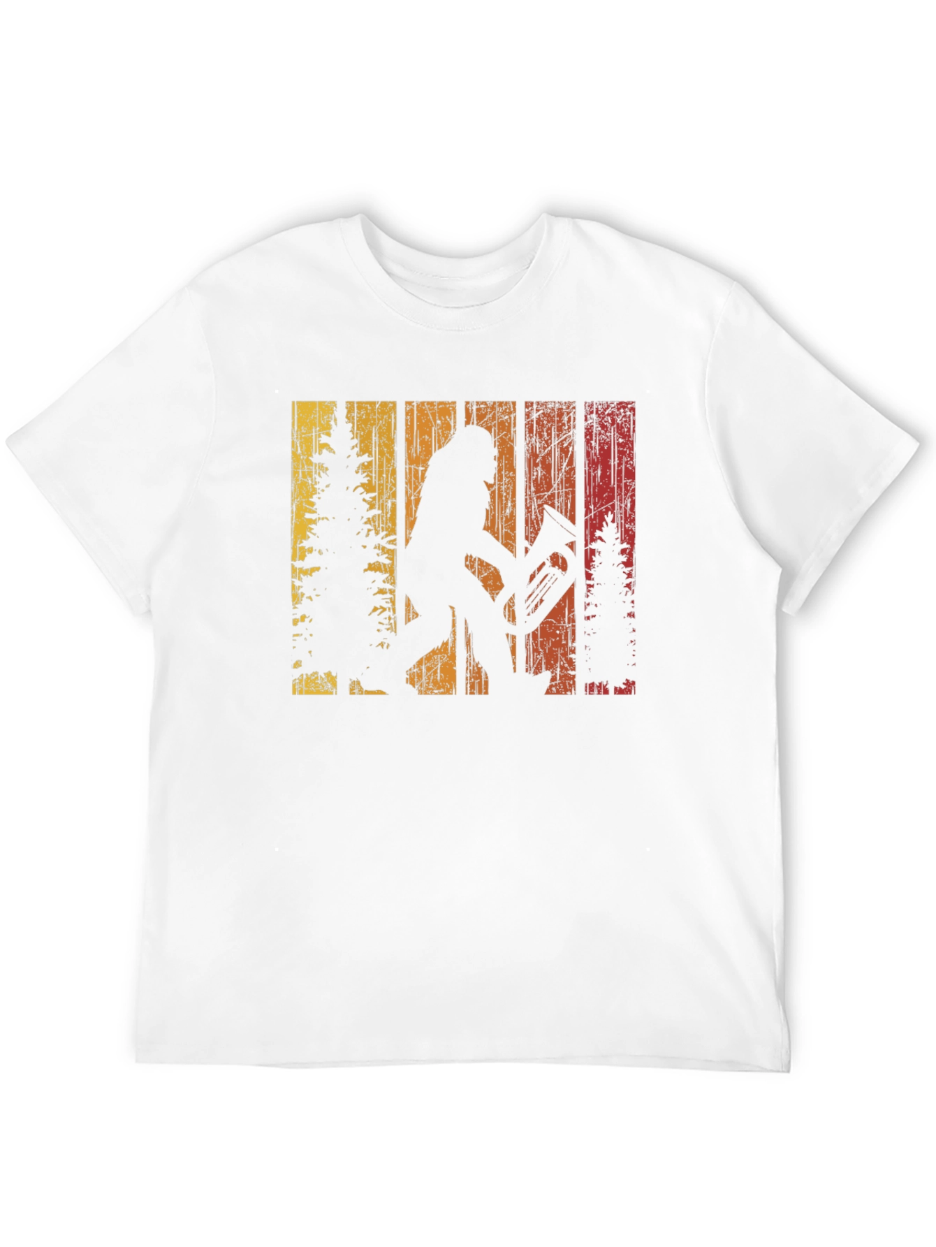 Bigfoot Tuba Player Tee - Retro Sasquatch Design