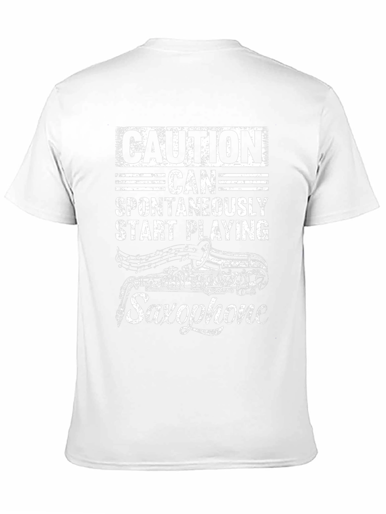 Caution Saxophone T-Shirt - Musician Humor Tee