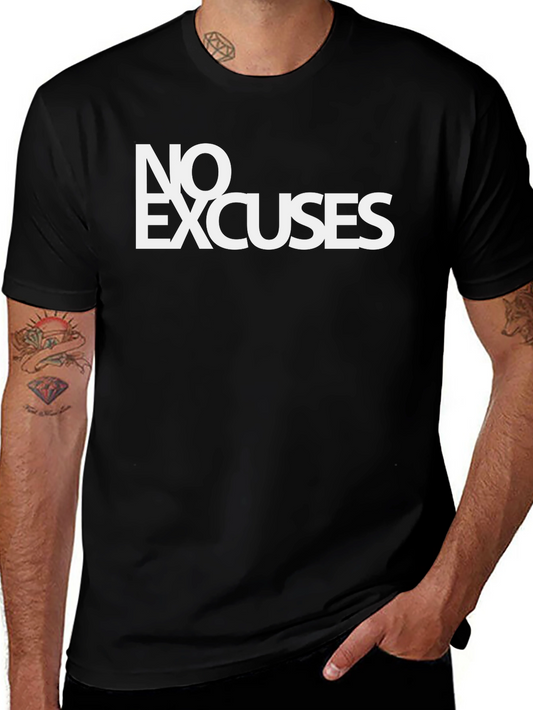No Excuses Graphic T-Shirt - Black
