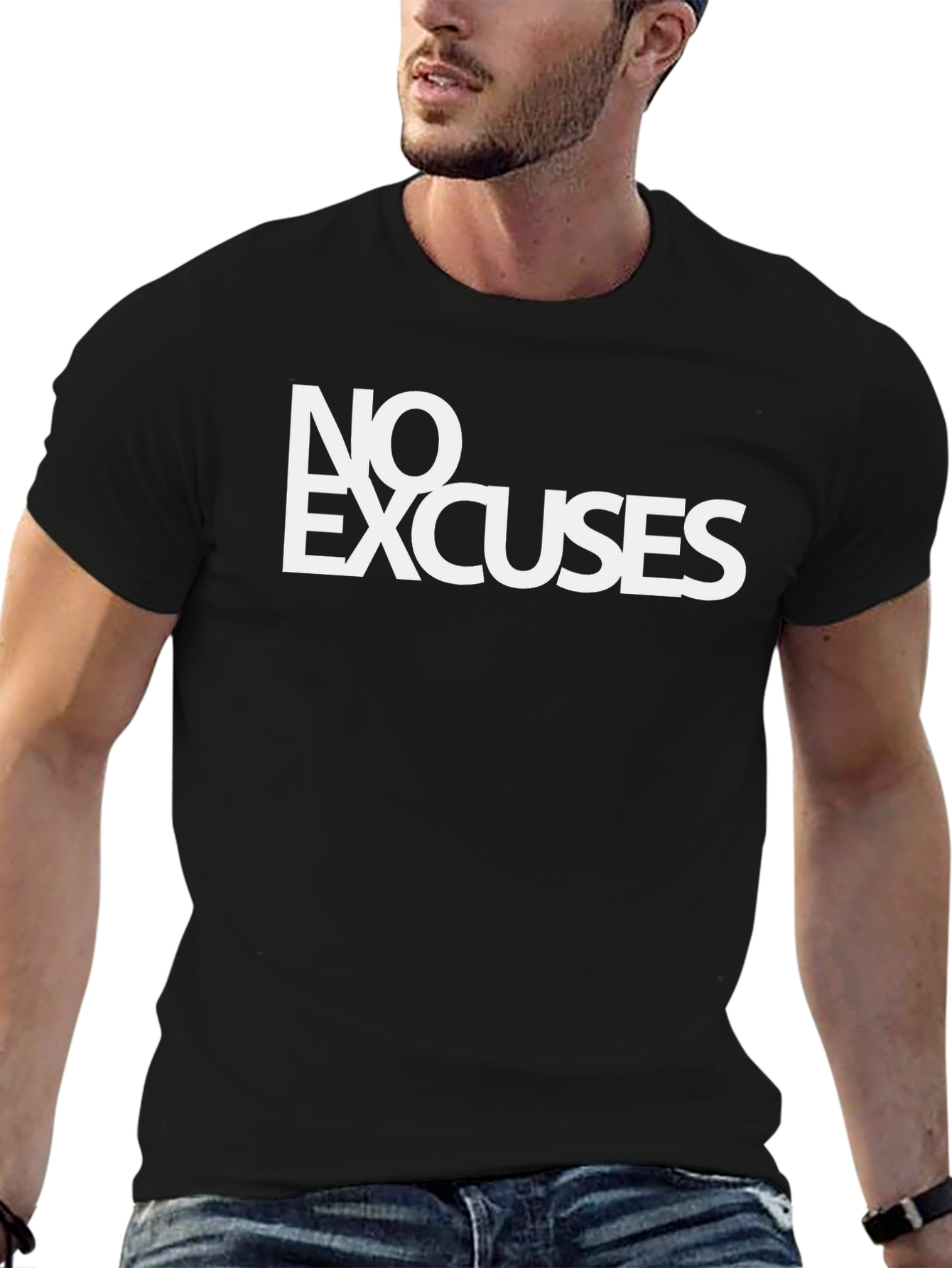 No Excuses Graphic T-Shirt - Black
