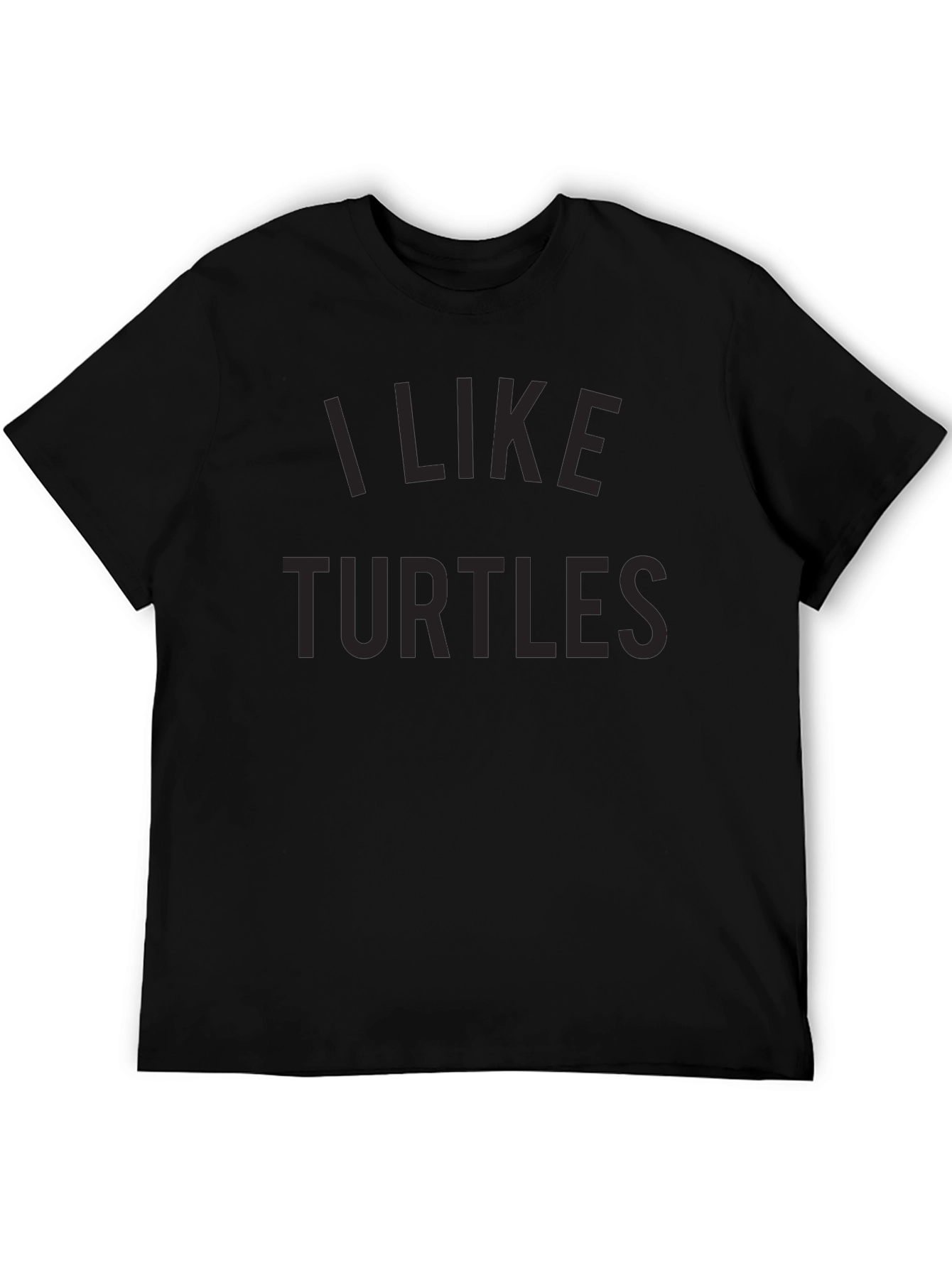 I Like Turtles Graphic Tee - Mens Black T-Shirt