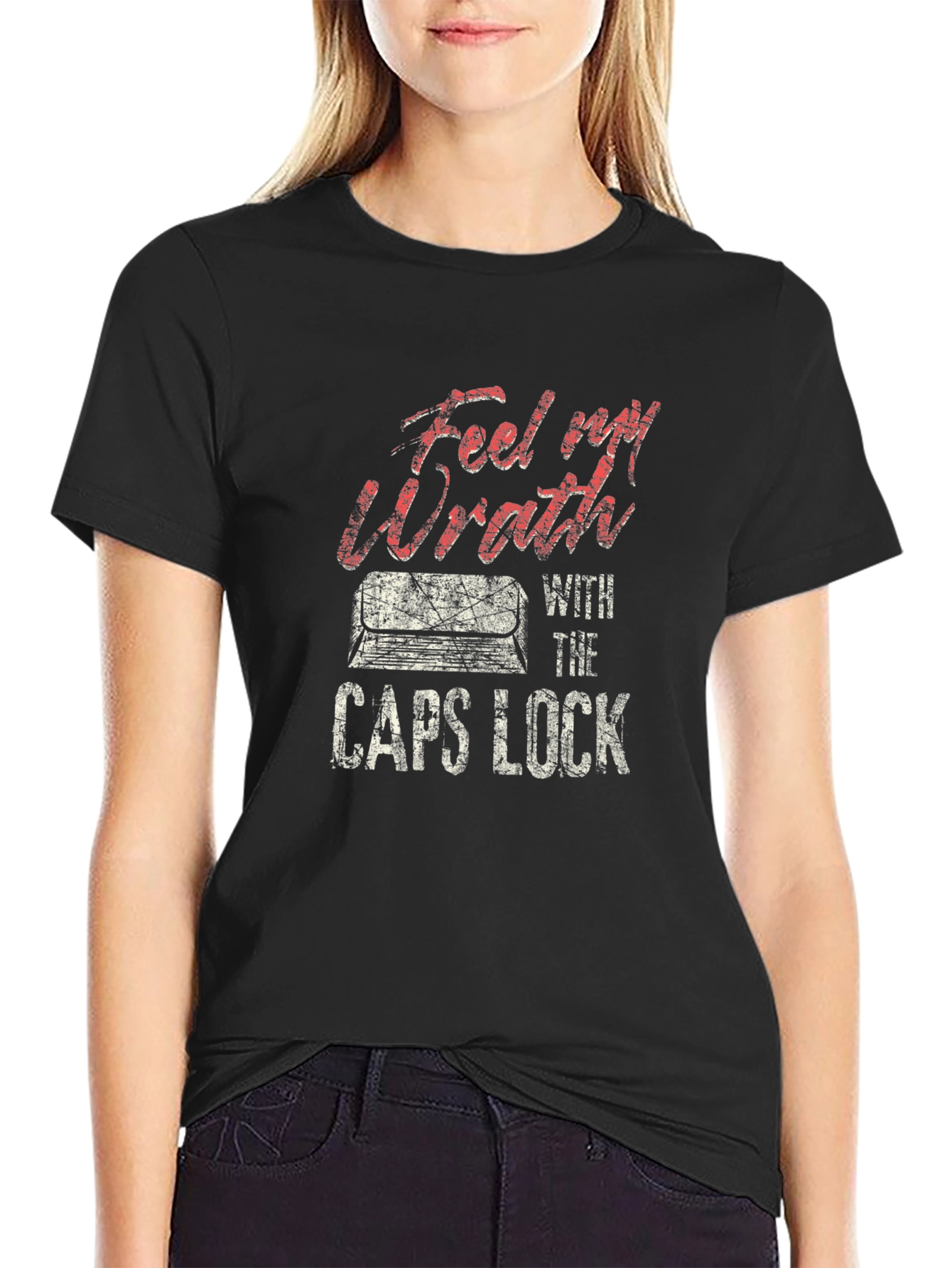 Feel My Wrath CAPS LOCK Graphic T-Shirt