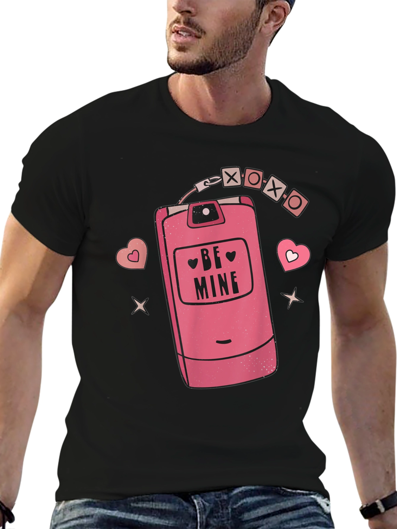 Be Mine Retro Cell Phone Graphic Tee