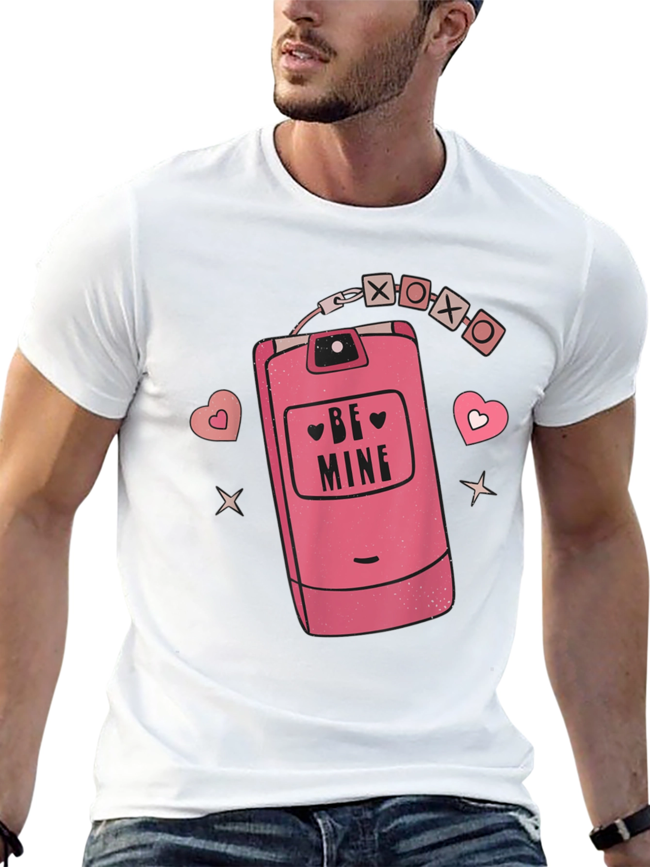 Be Mine Retro Cell Phone Graphic Tee