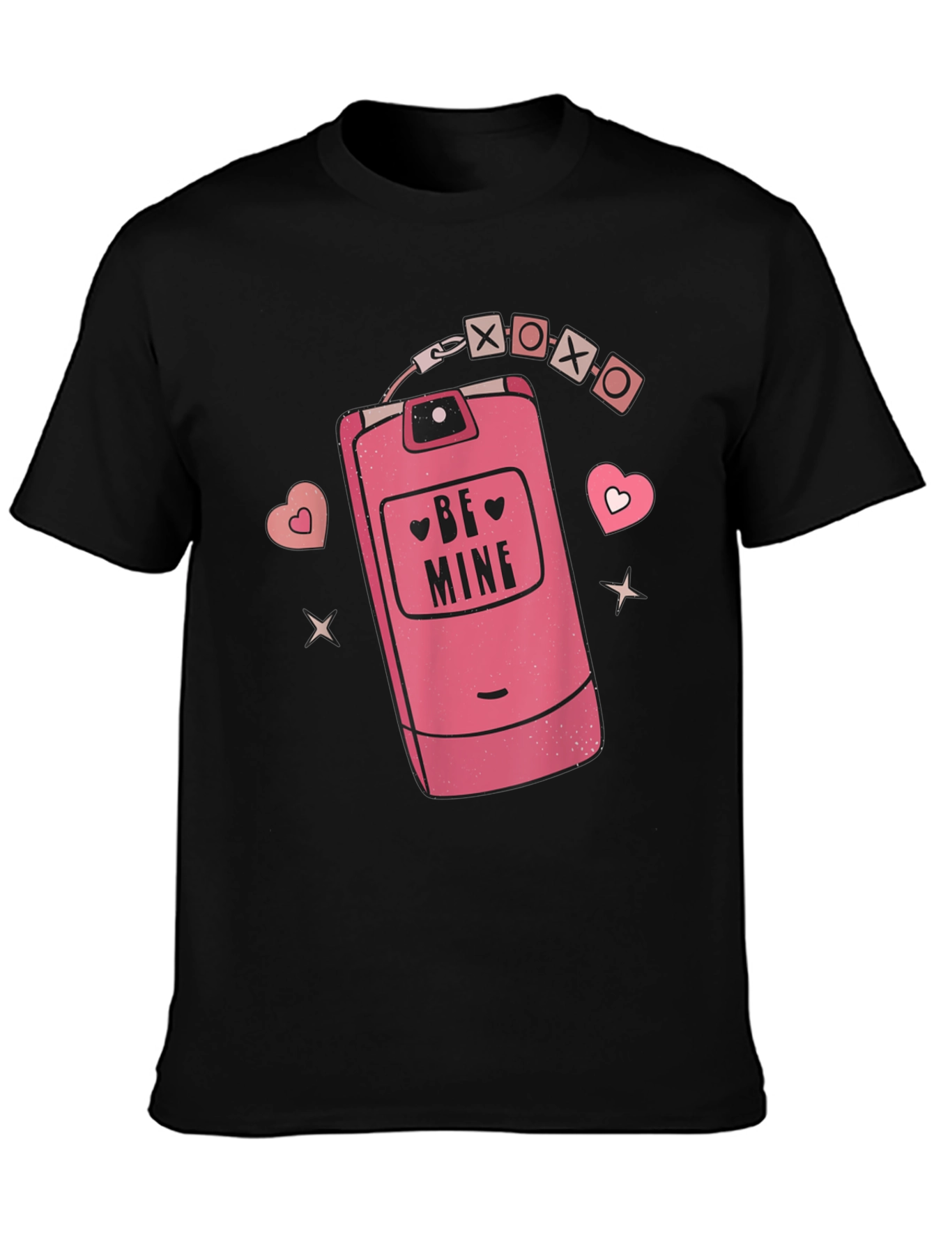 Be Mine Retro Cell Phone Graphic Tee