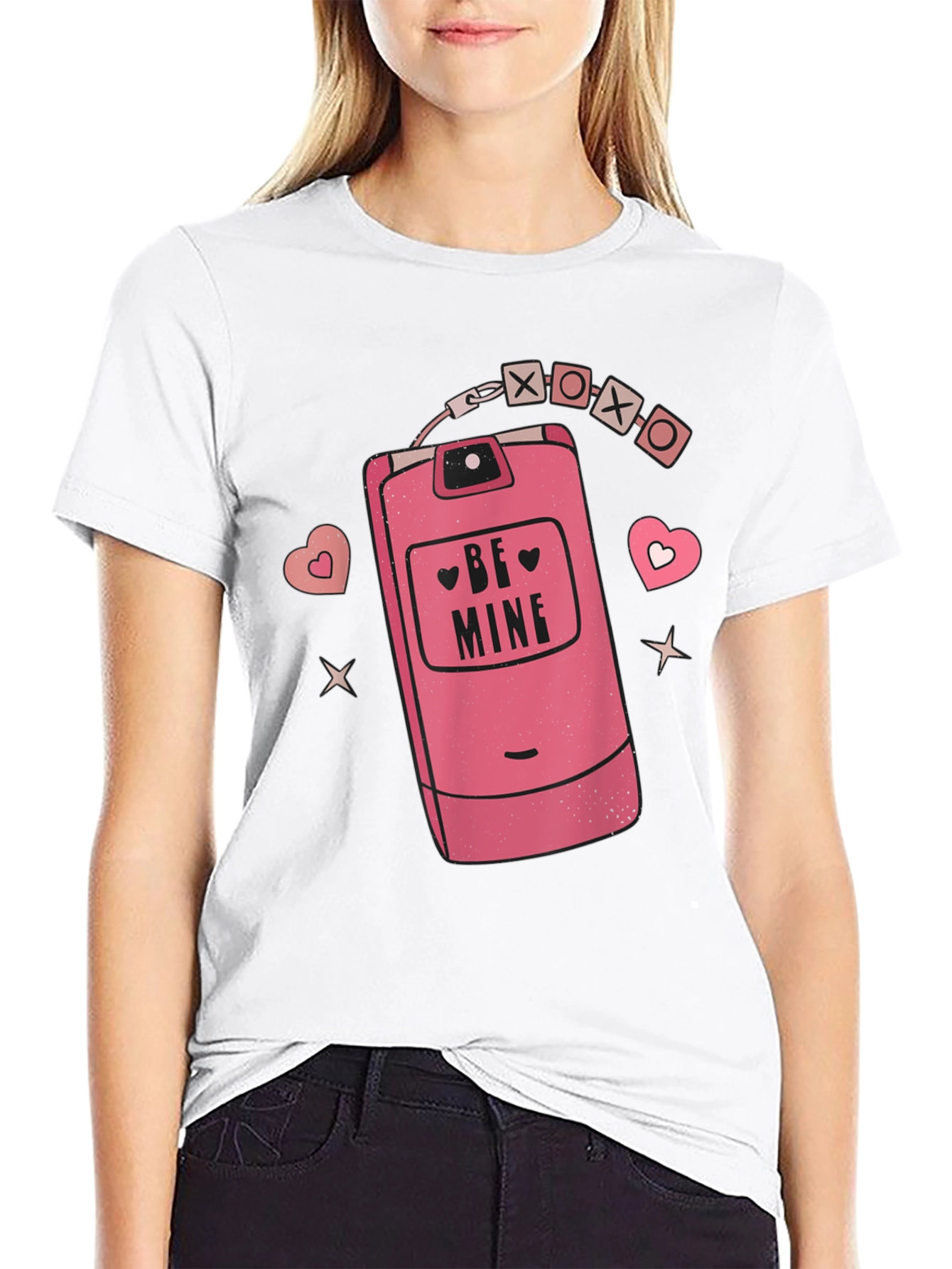 Be Mine Retro Cell Phone Graphic Tee