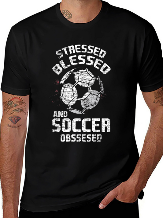 Stressed Blessed and Soccer Obsessed T-Shirt