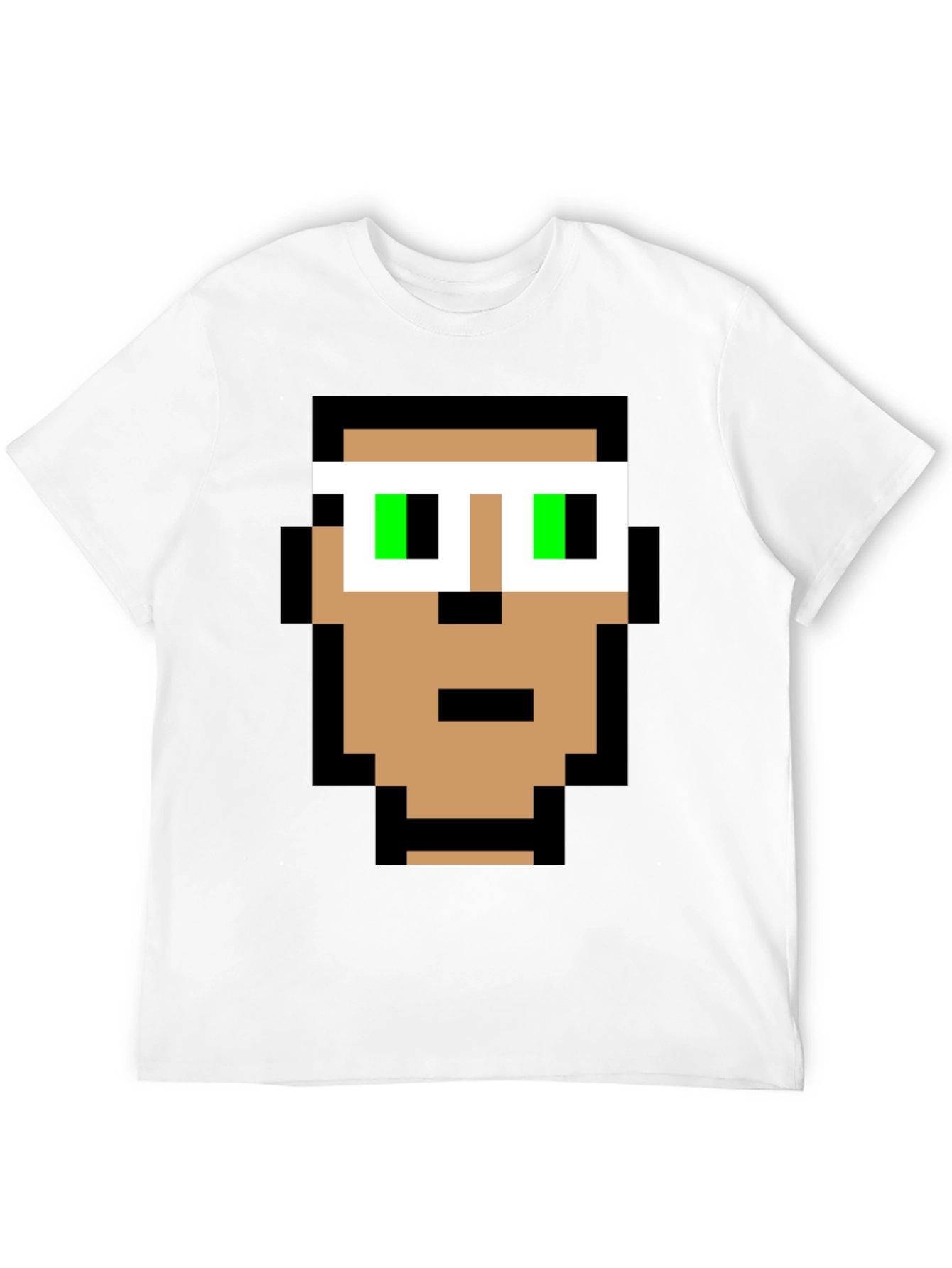 Pixelated Face T-Shirt - Retro Gaming Style