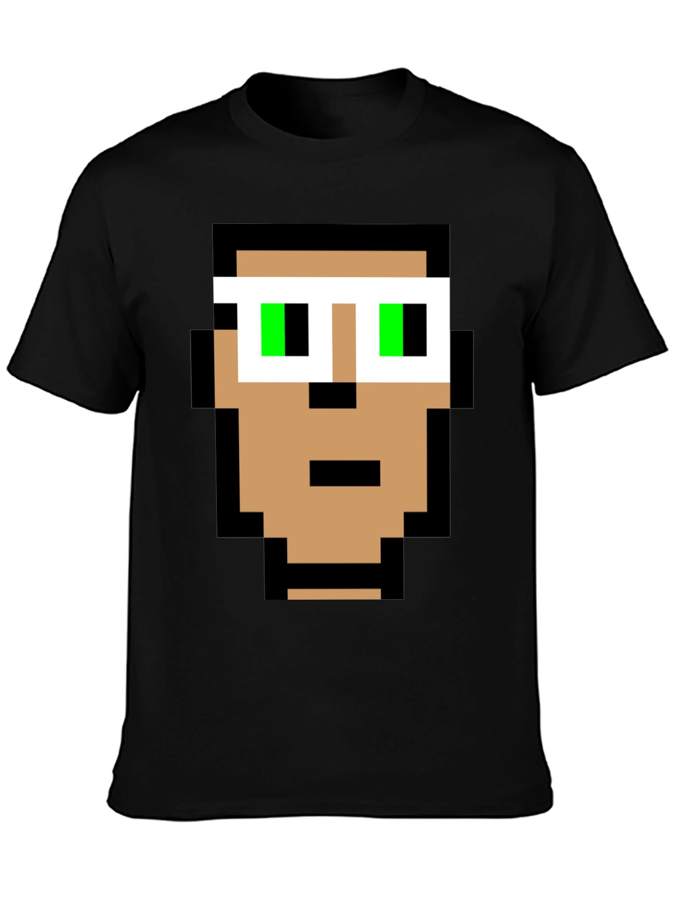 Pixelated Face T-Shirt - Retro Gaming Style