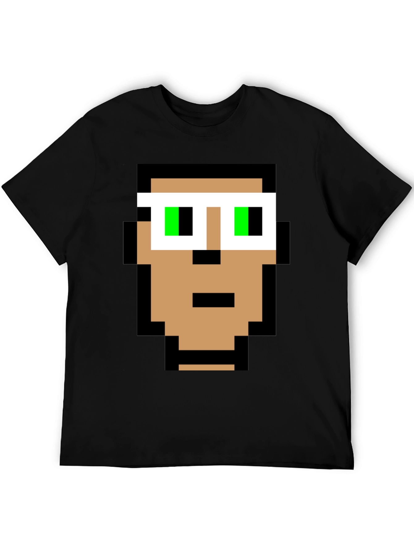 Pixelated Face T-Shirt - Retro Gaming Style