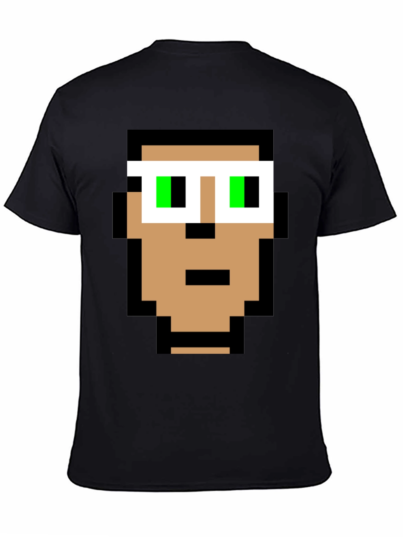 Pixelated Face T-Shirt - Retro Gaming Style