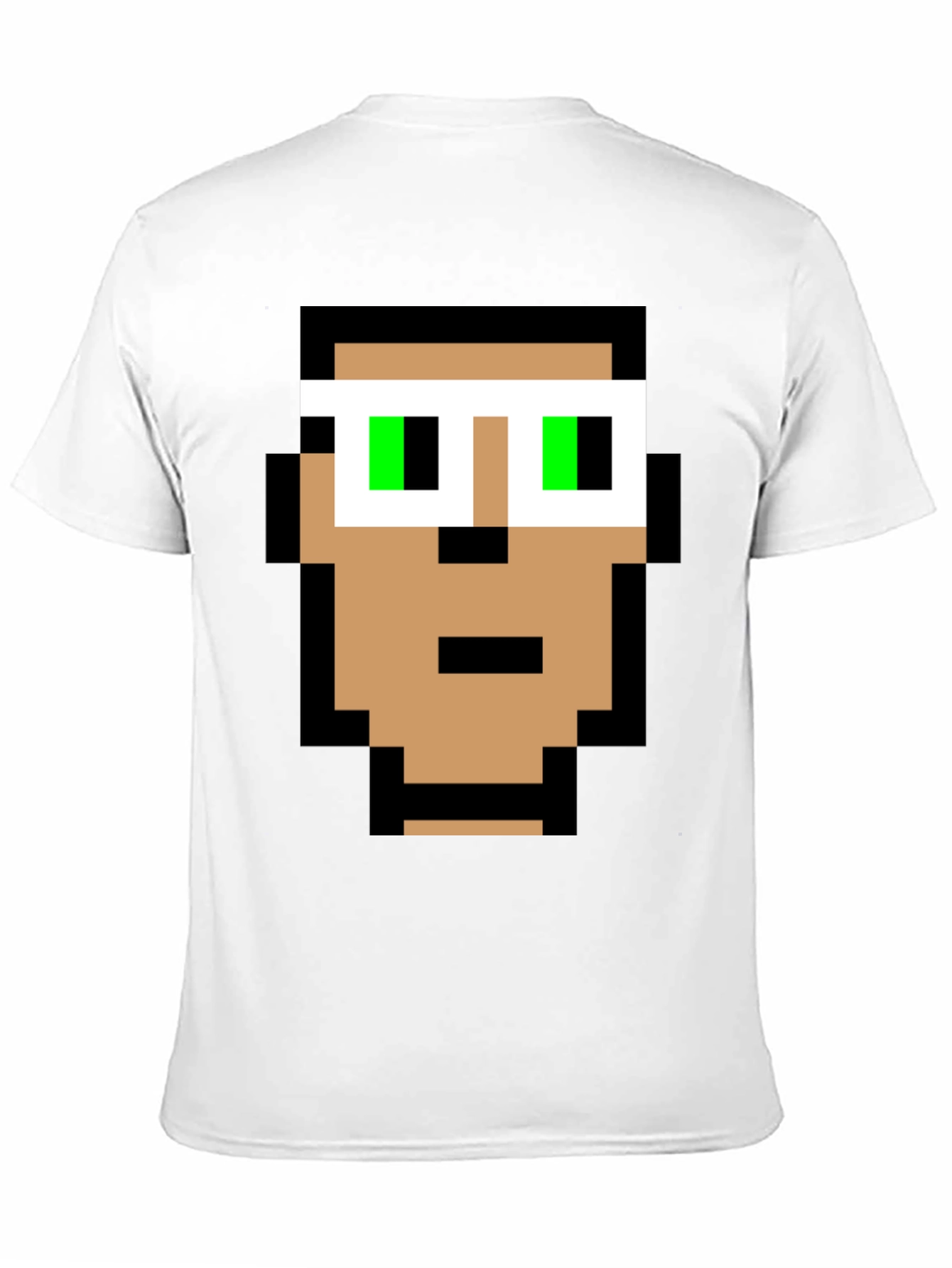 Pixelated Face T-Shirt - Retro Gaming Style