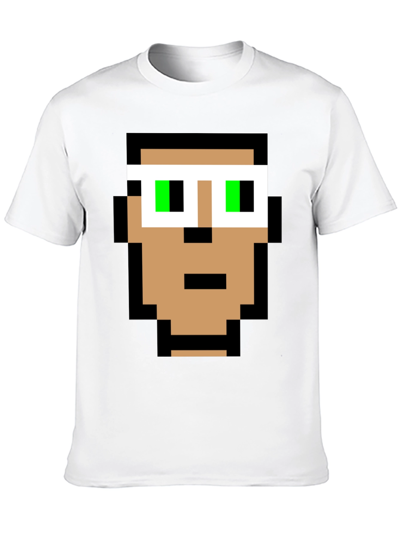 Pixelated Face T-Shirt - Retro Gaming Style