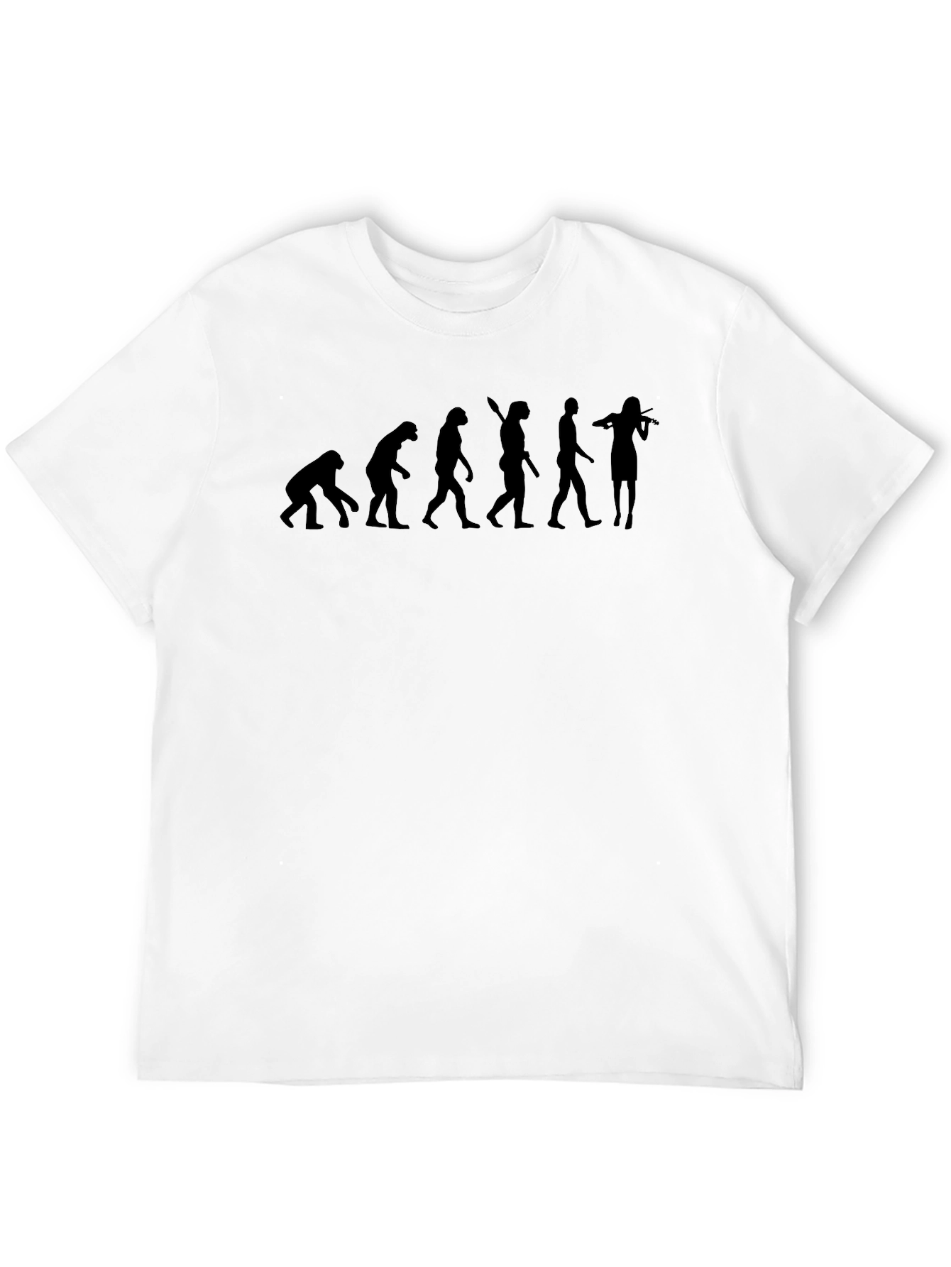Evolution of Musician Mens Black T-Shirt