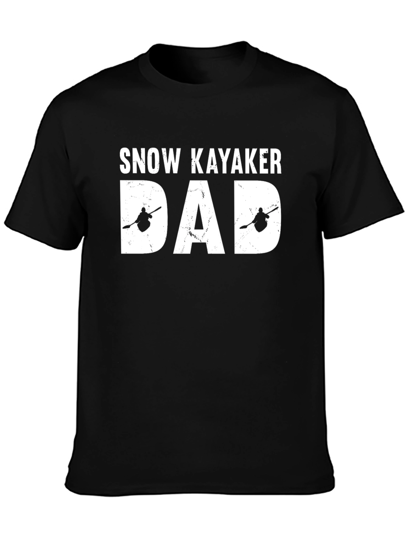 Snow Kayaker Dad T-Shirt - Black