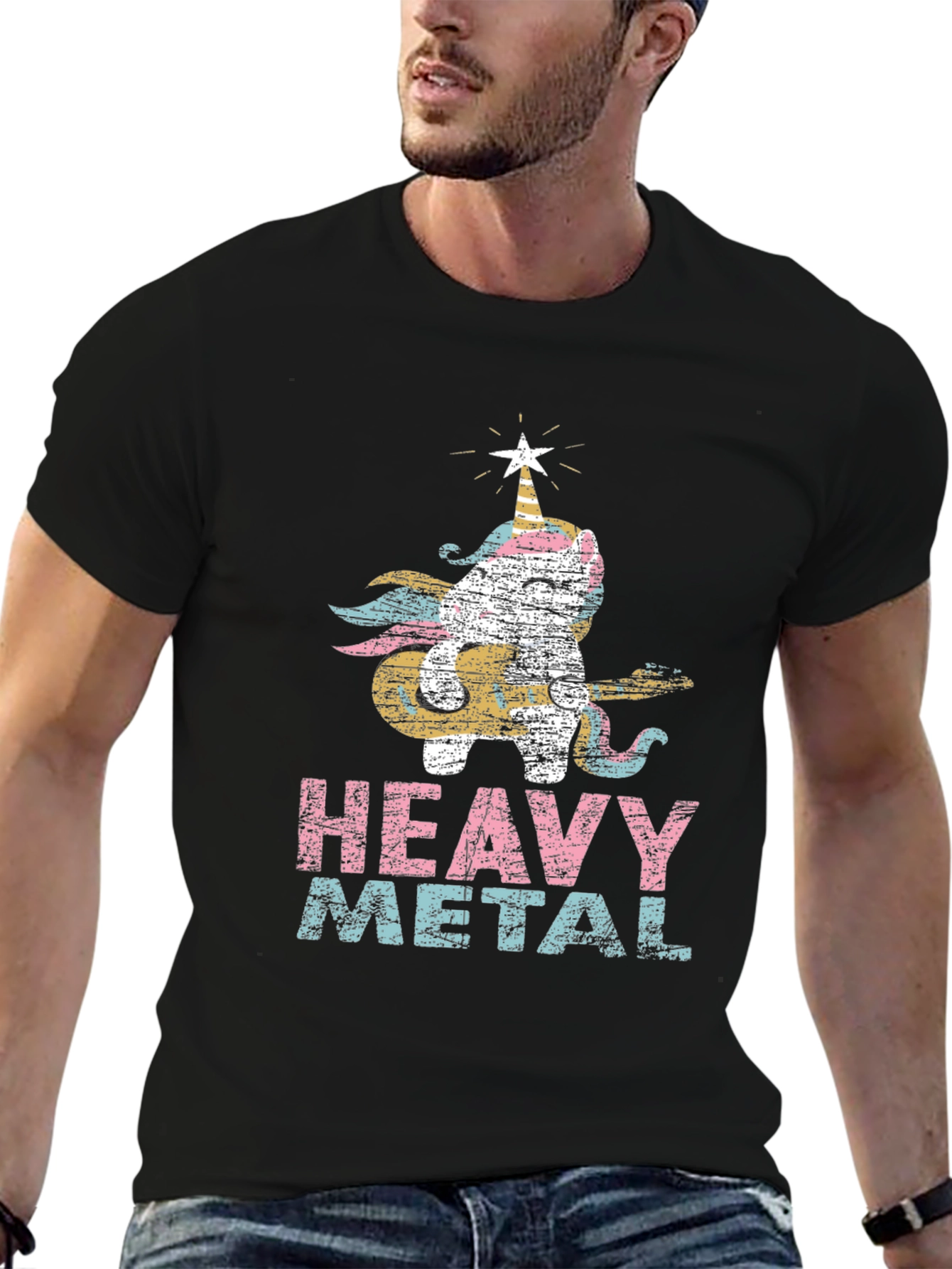 Unicorn Heavy Metal Graphic Tee