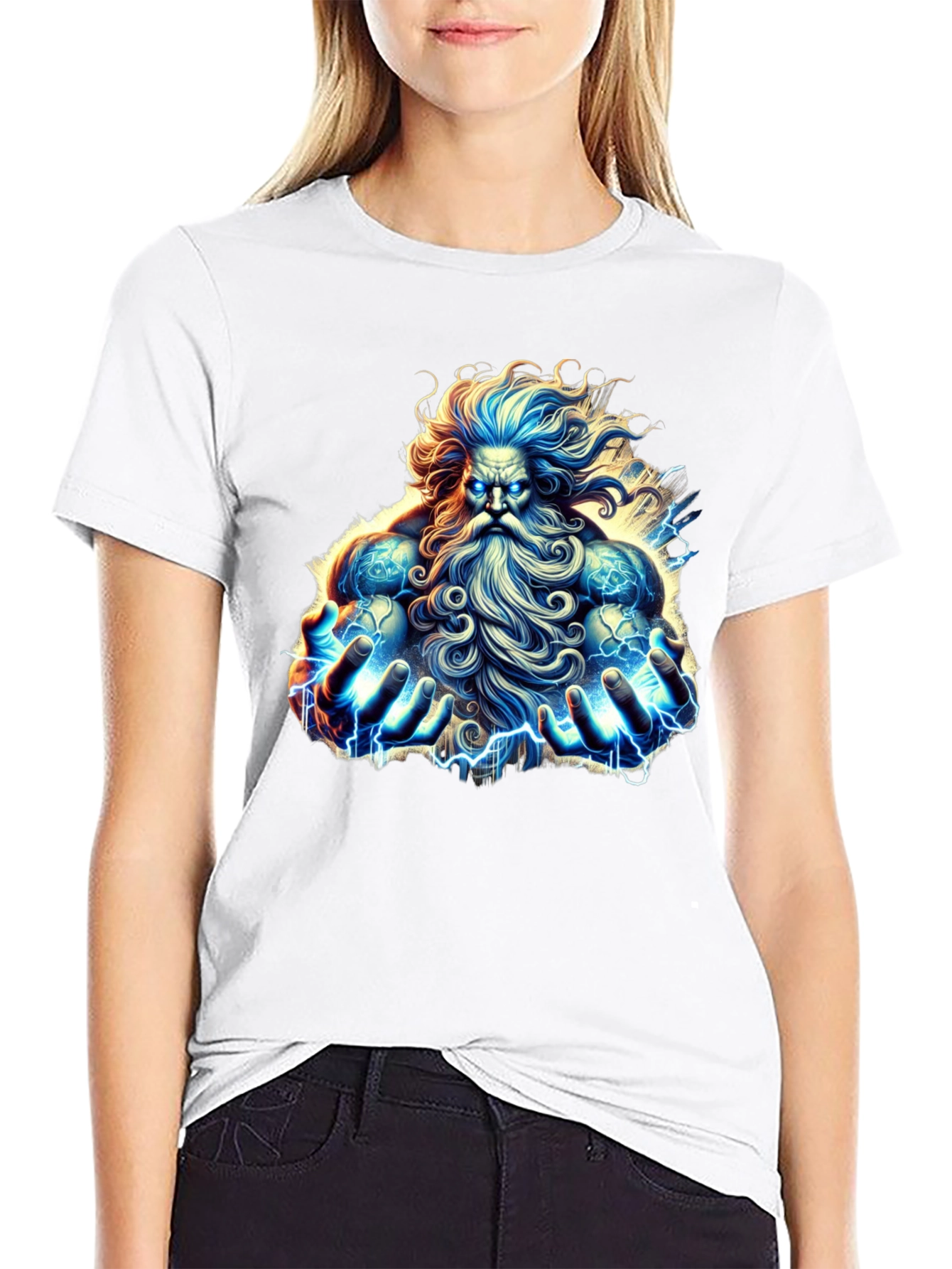 Mythical God Graphic Tee - Black