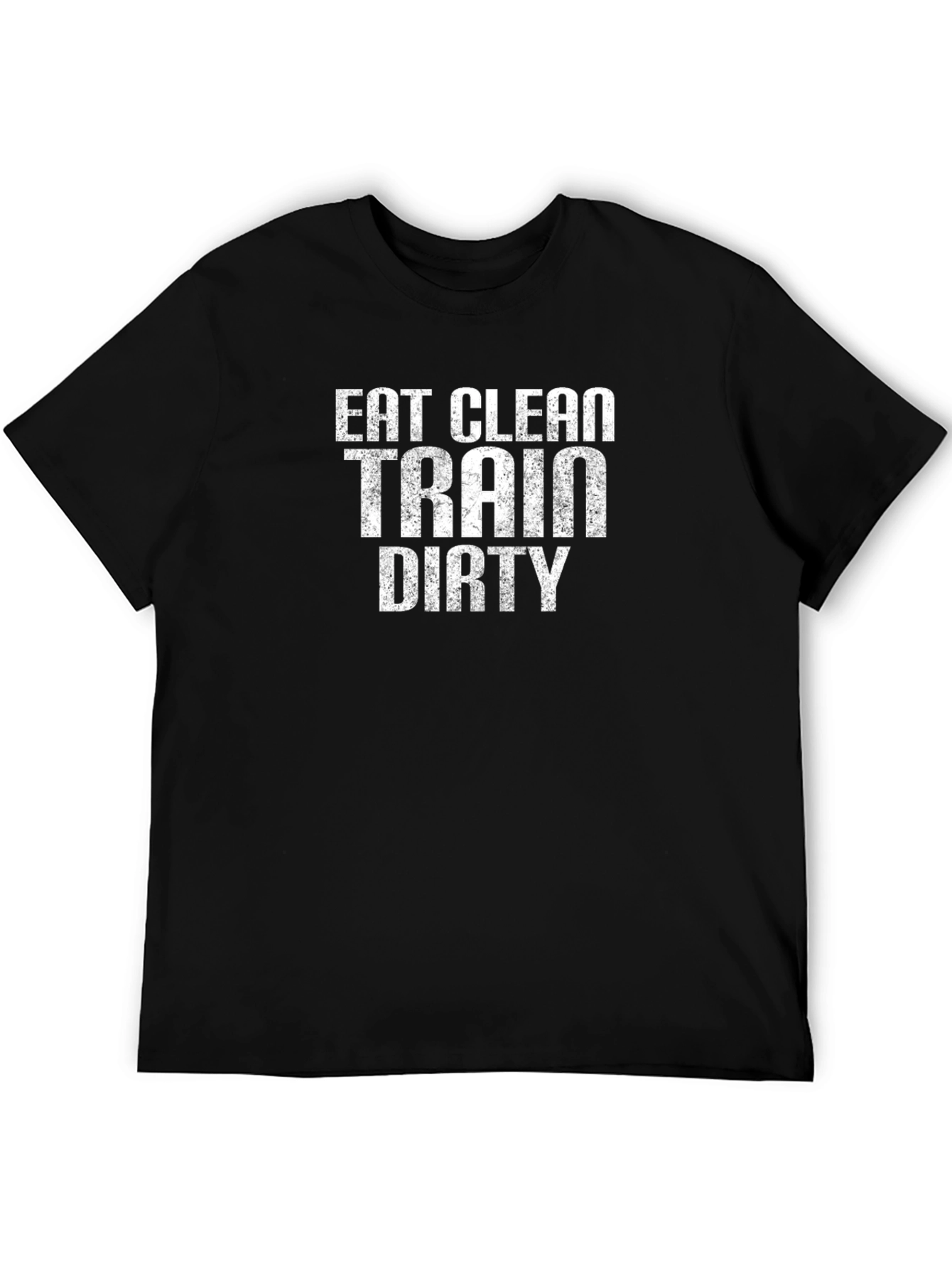 Eat Clean Train Dirty Black Graphic Tee