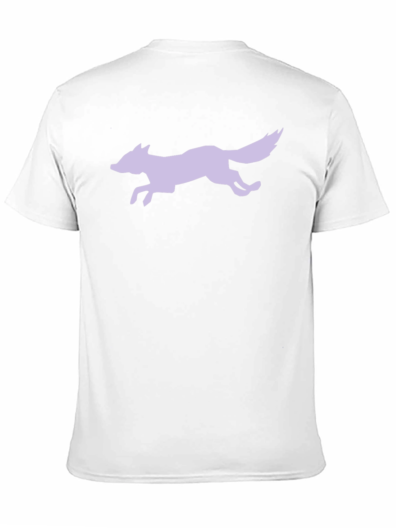 Black T-Shirt with Lavender Fox Graphic