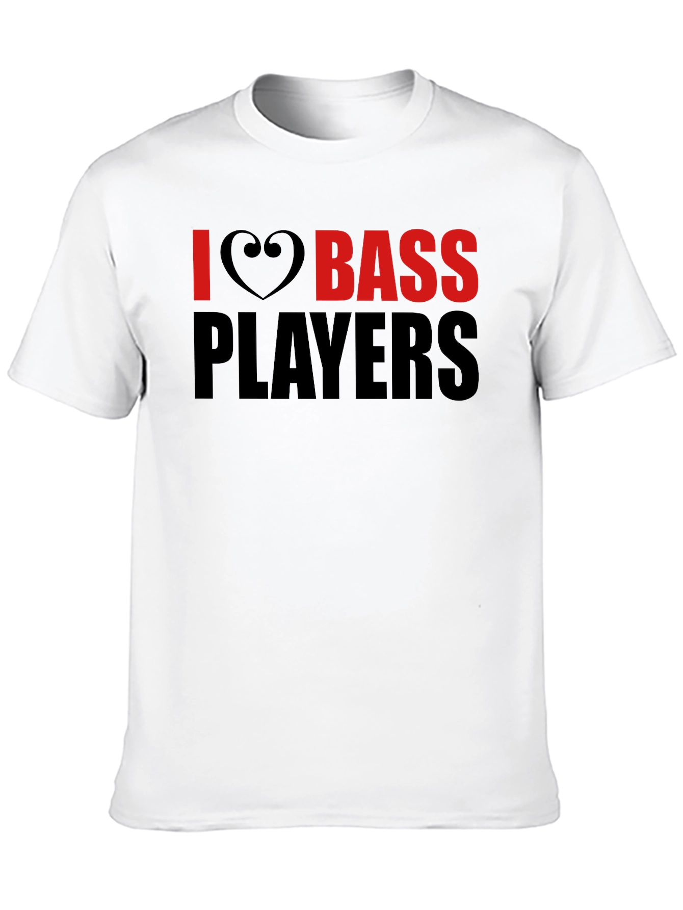 I Heart Bass Players Black T-Shirt