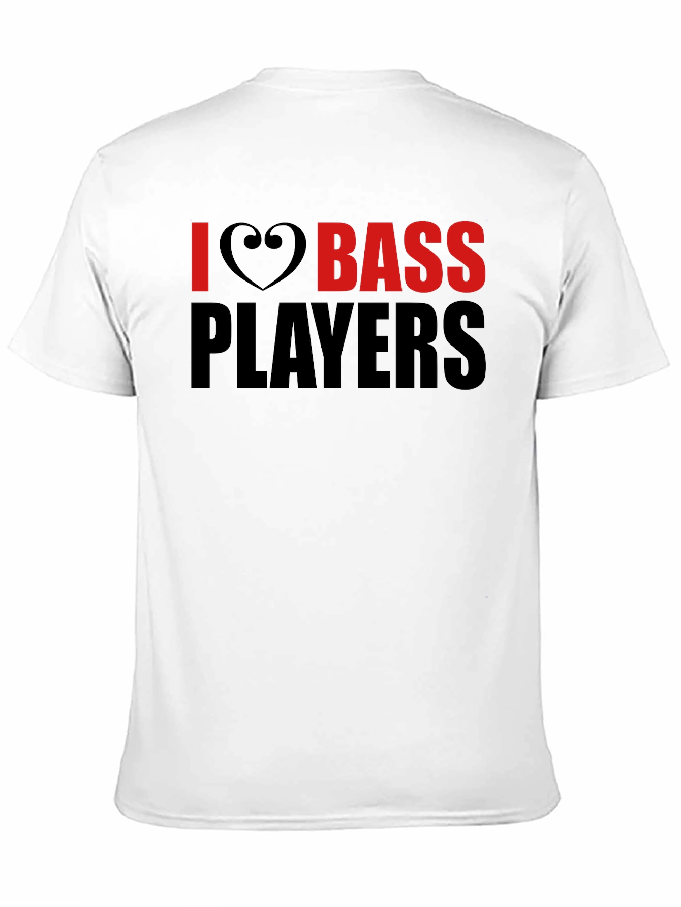 I Heart Bass Players Black T-Shirt