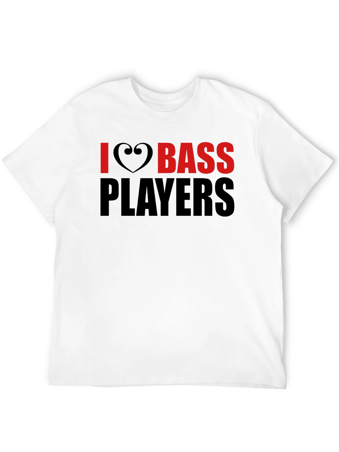 I Heart Bass Players Black T-Shirt