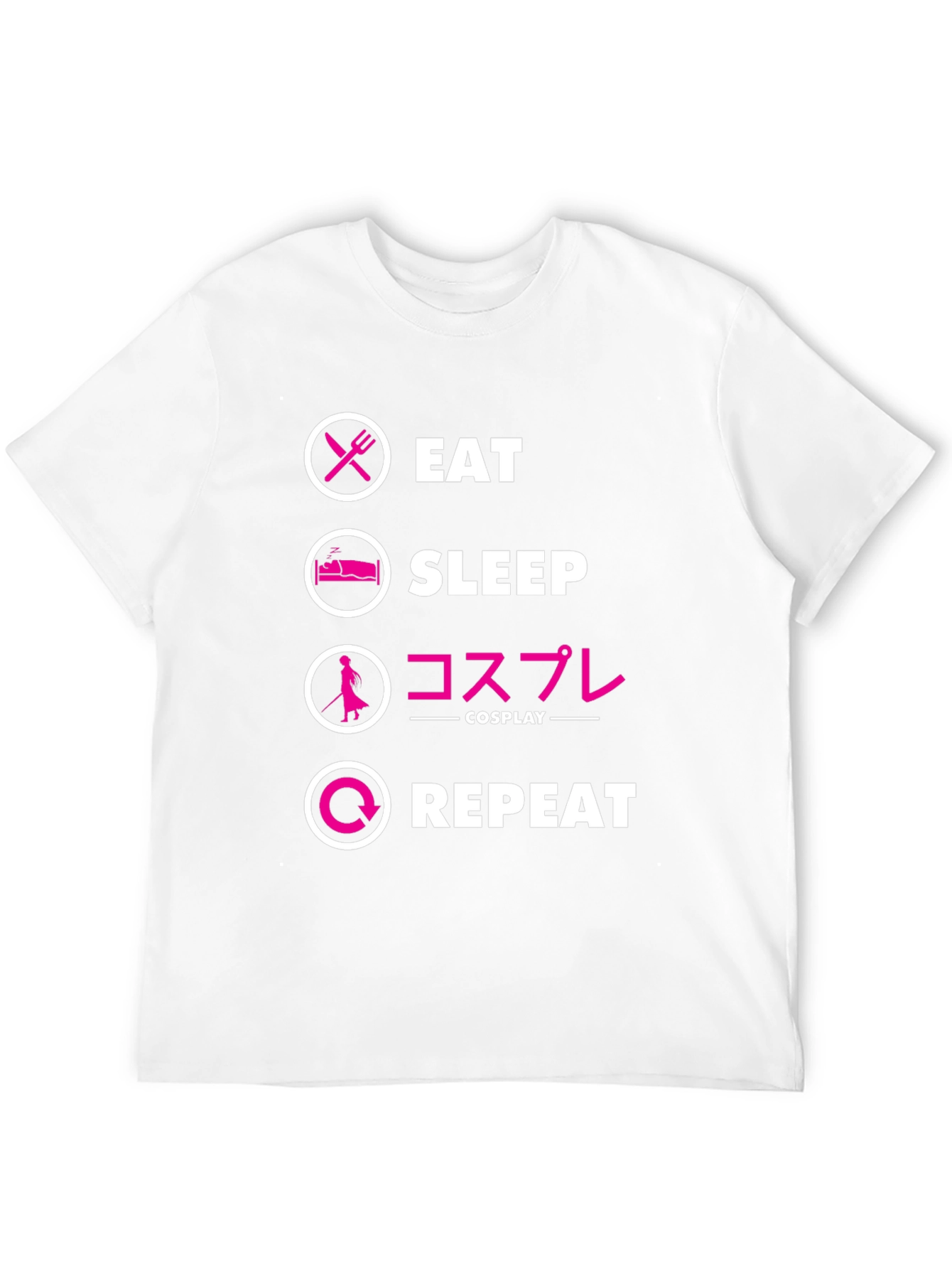 Eat Sleep Cosplay Repeat Black T-Shirt