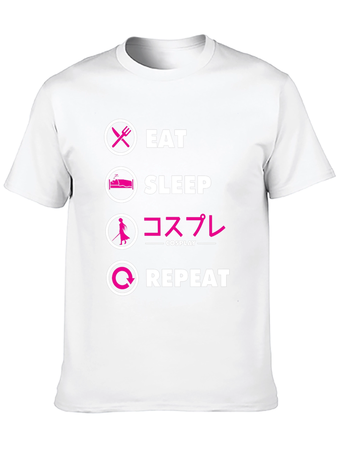 Eat Sleep Cosplay Repeat Black T-Shirt