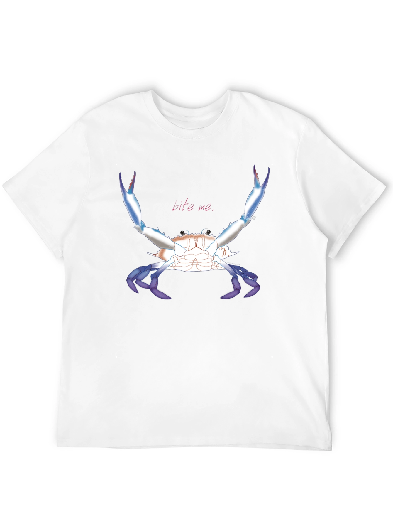 Bite Me Crab Graphic Tee - Black Cotton T-Shirt