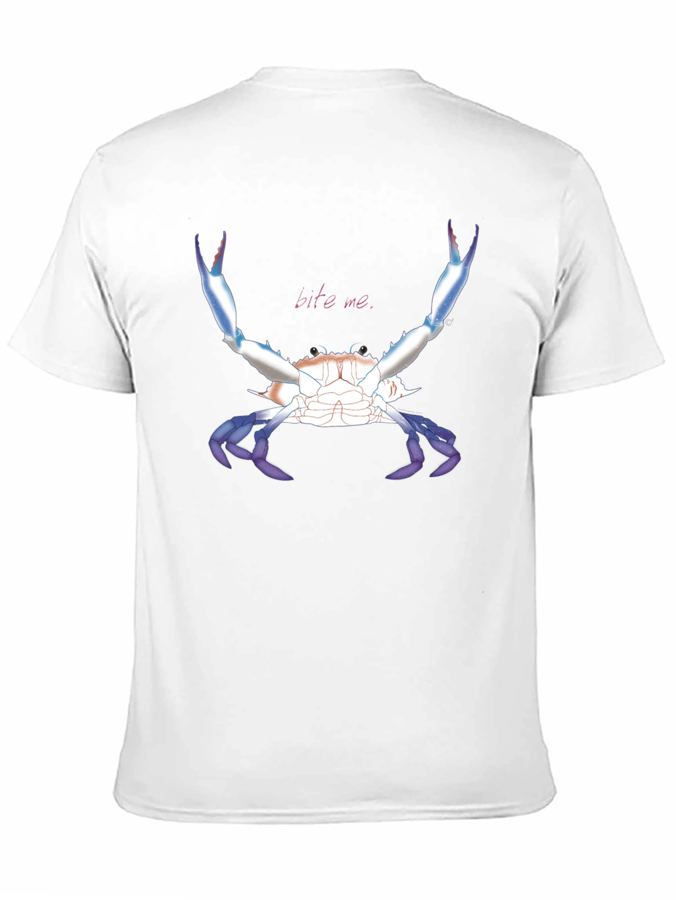 Bite Me Crab Graphic Tee - Black Cotton T-Shirt