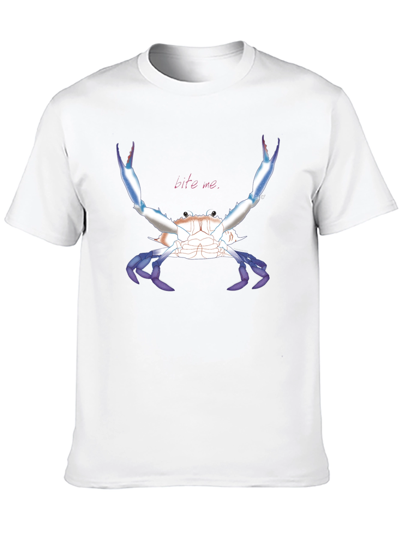 Bite Me Crab Graphic Tee - Black Cotton T-Shirt
