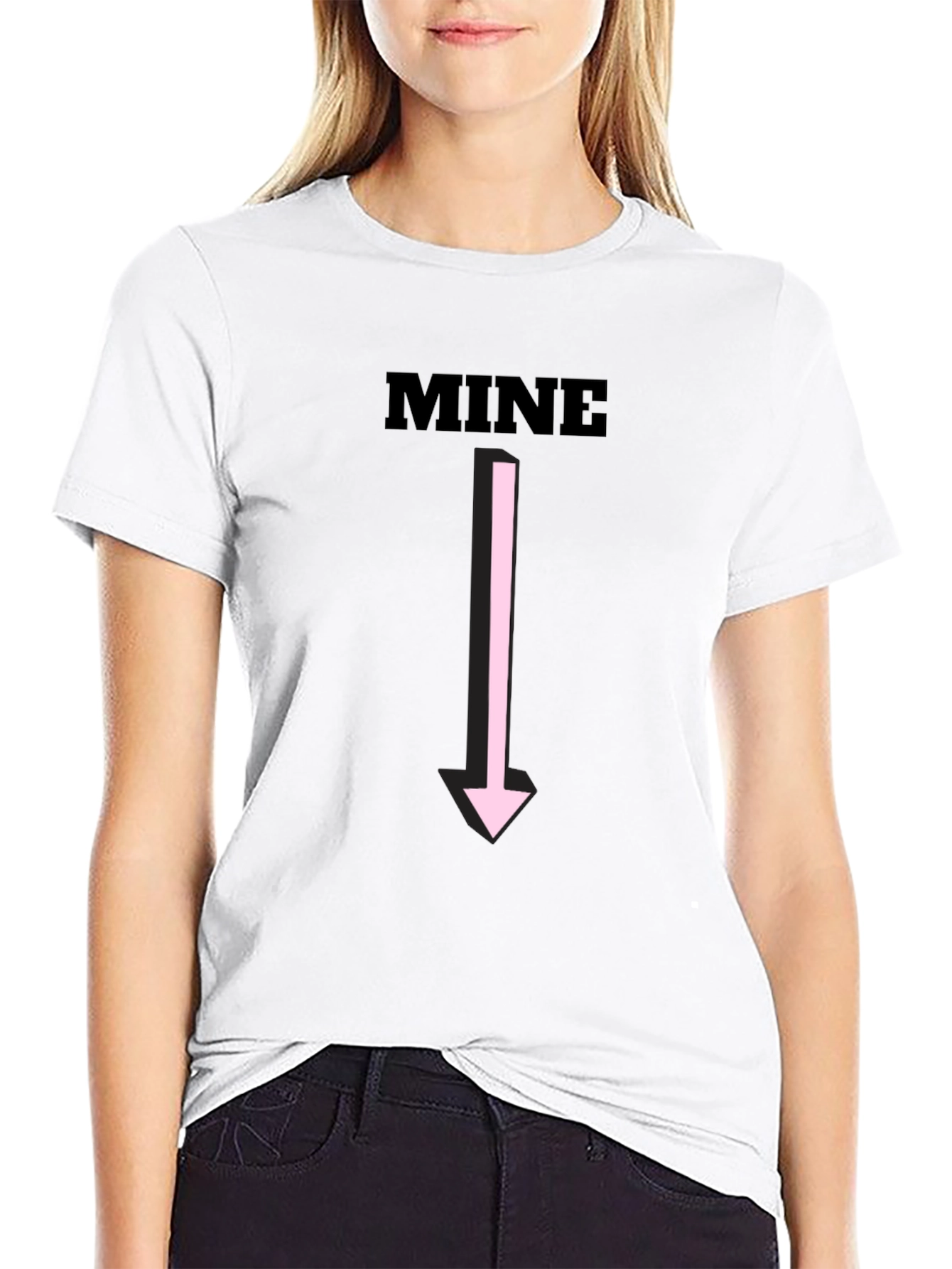 Funny MINE Arrow Graphic Tee