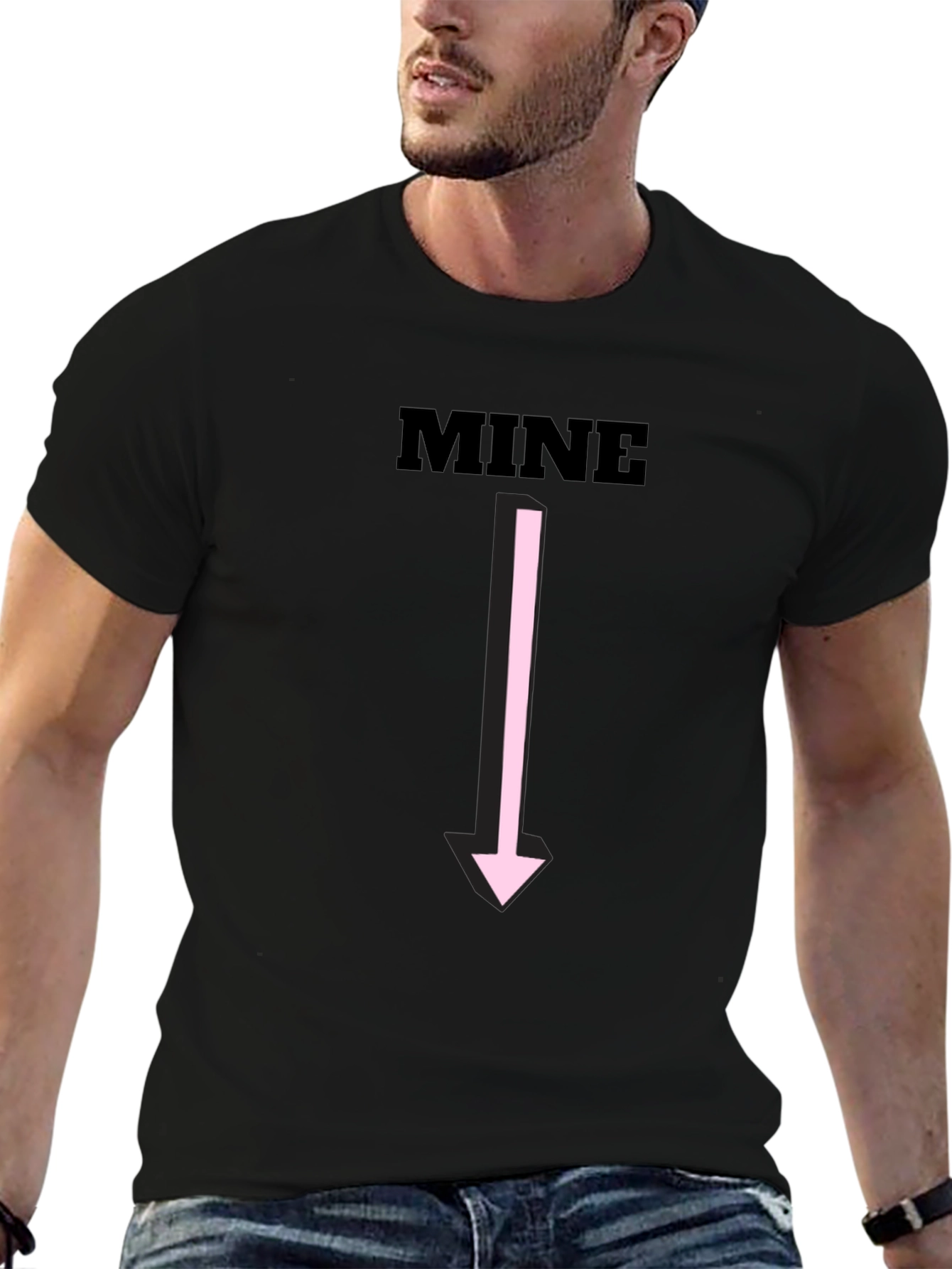 Funny MINE Arrow Graphic Tee