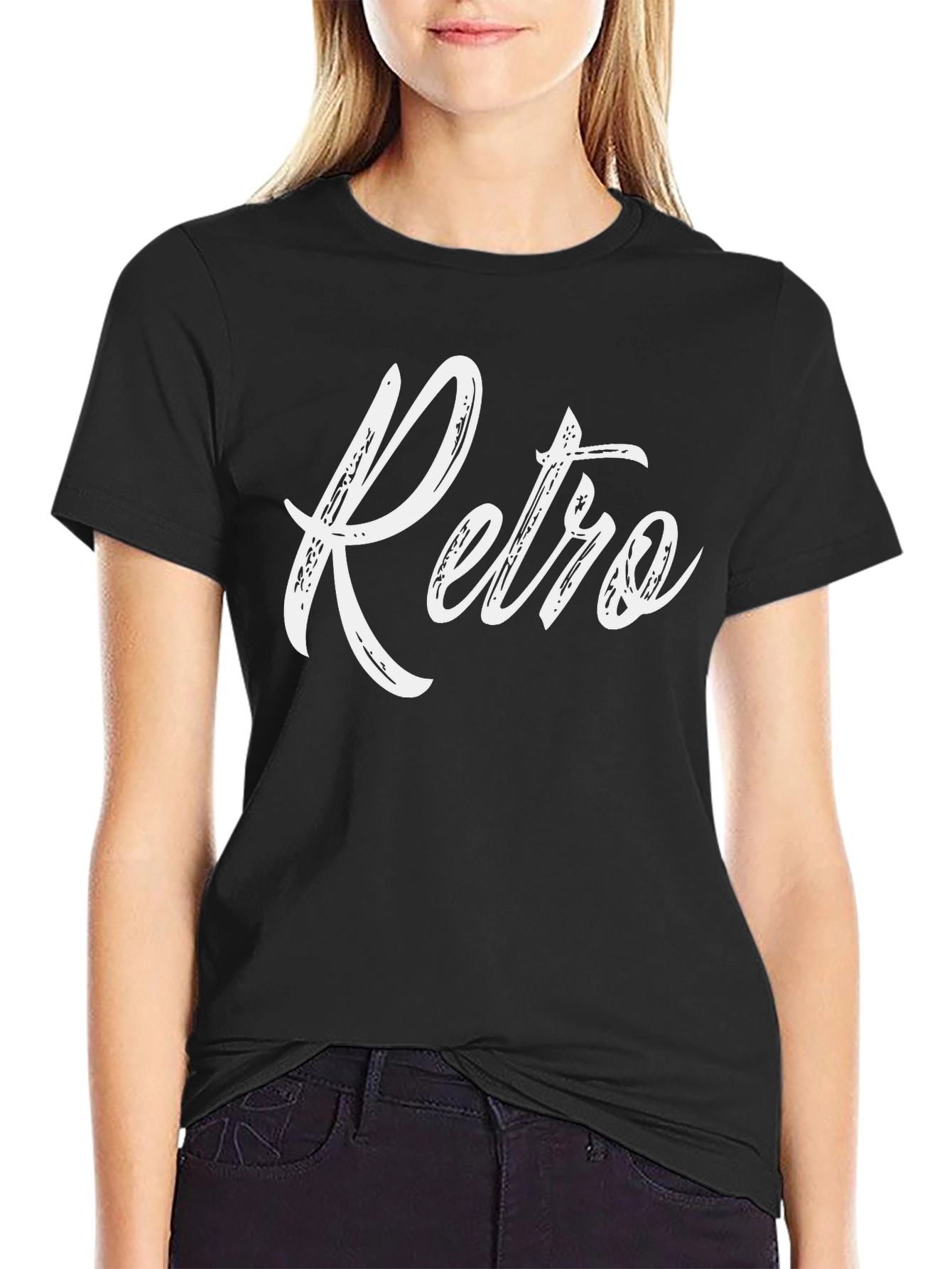 Retro Graphic Black Tee
