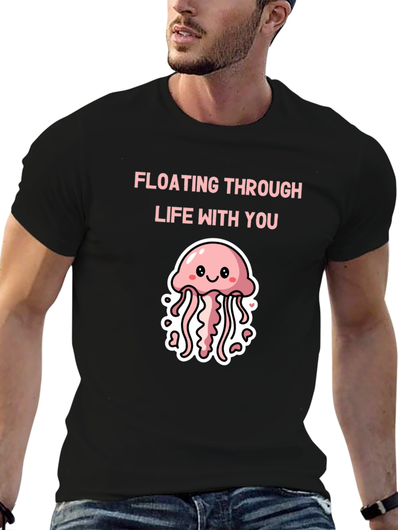 Floating Through Life Jellyfish Graphic T-Shirt