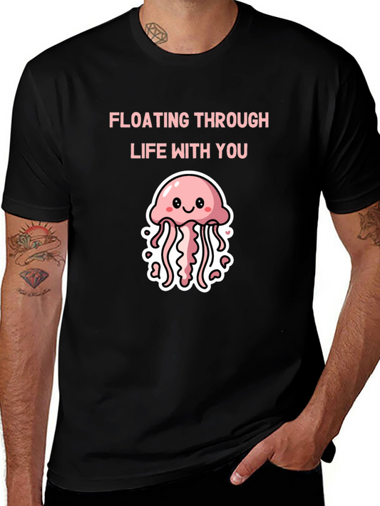Floating Through Life Jellyfish Graphic T-Shirt