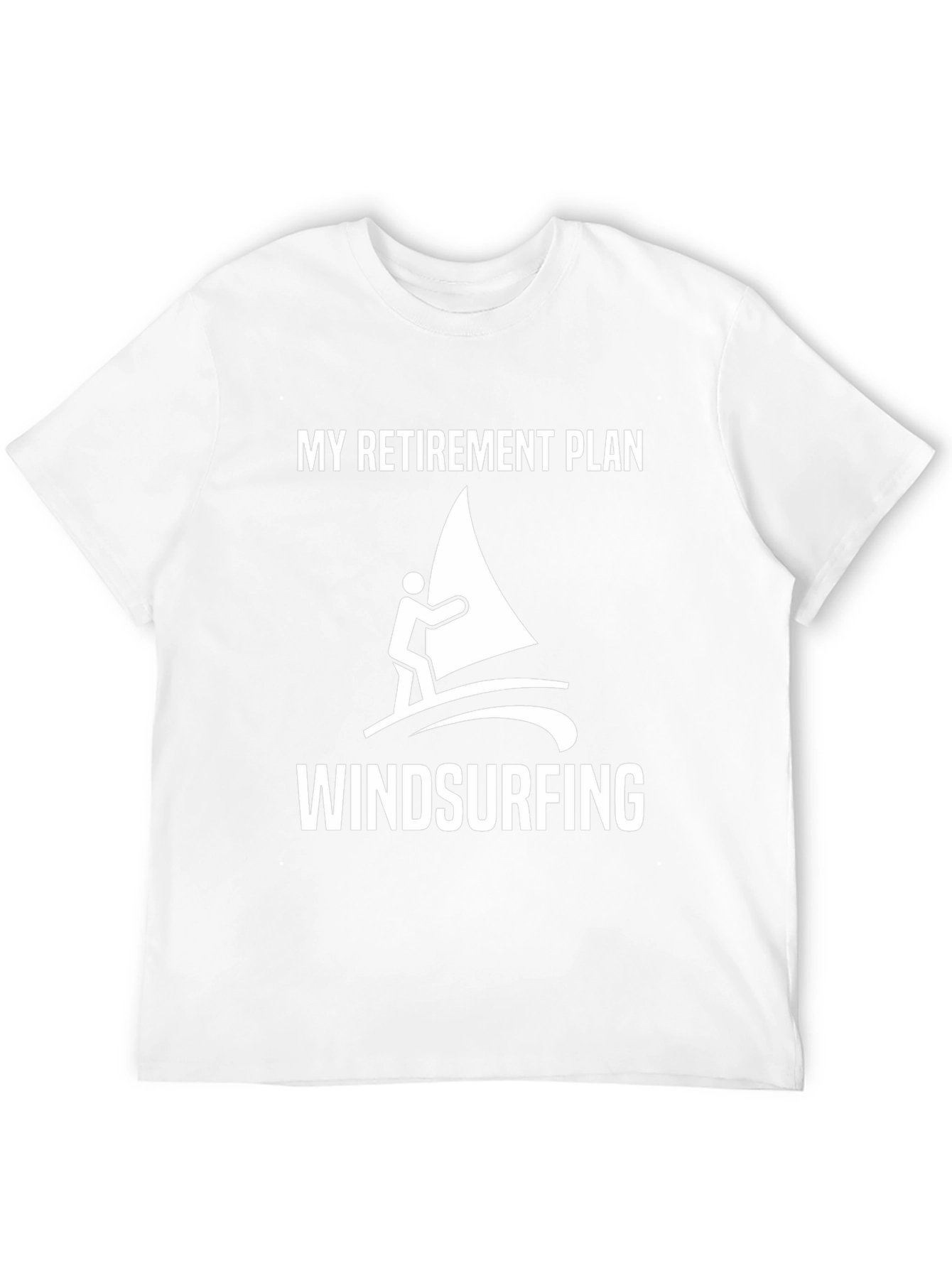 Retirement Plan Windsurfing Black Graphic Tee